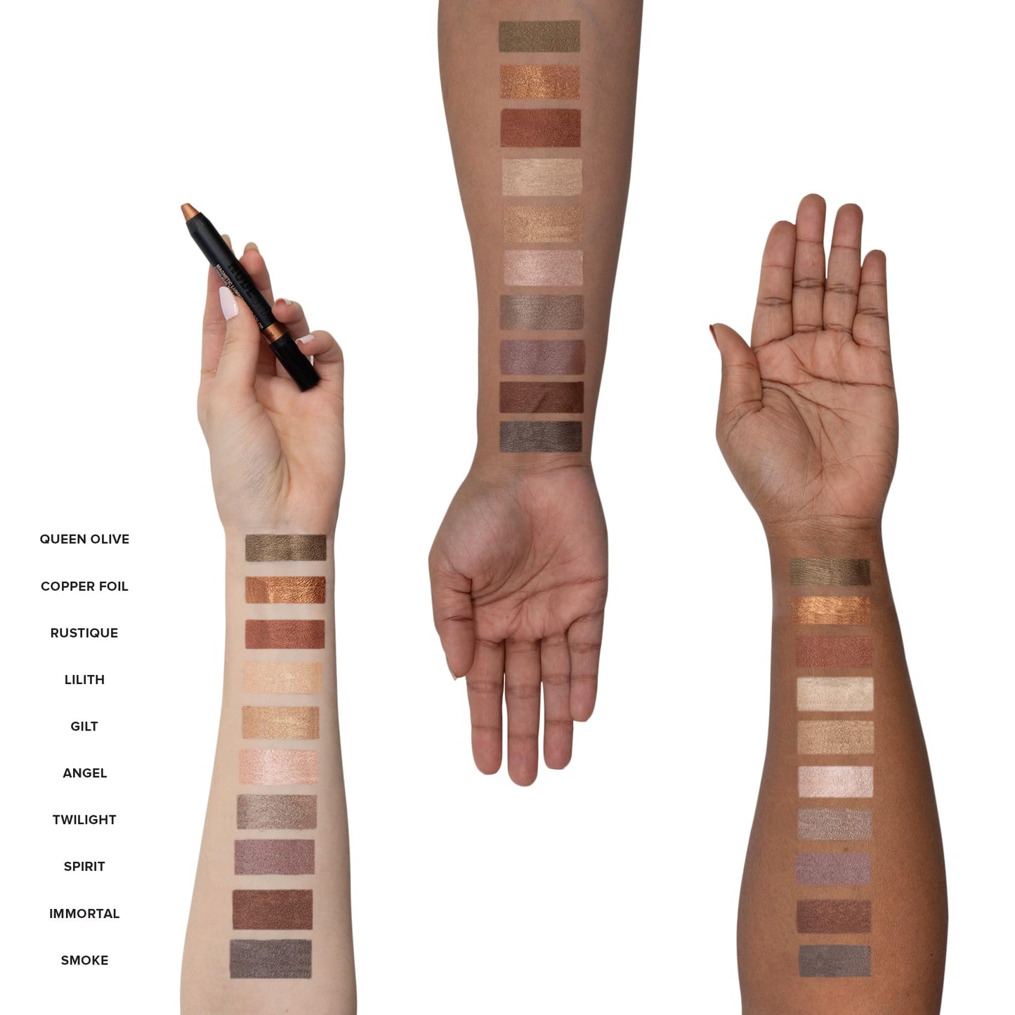 Nudestix Magnetic Luminous Eye Color – 4-in-1 Cream Eyeshadow Stick, Eyeliner, Primer & Highlighter | Long-Wear, Waterproof Satin Finish | Vegan & Cruelty-Free Eye Makeup, Shade: Smoke