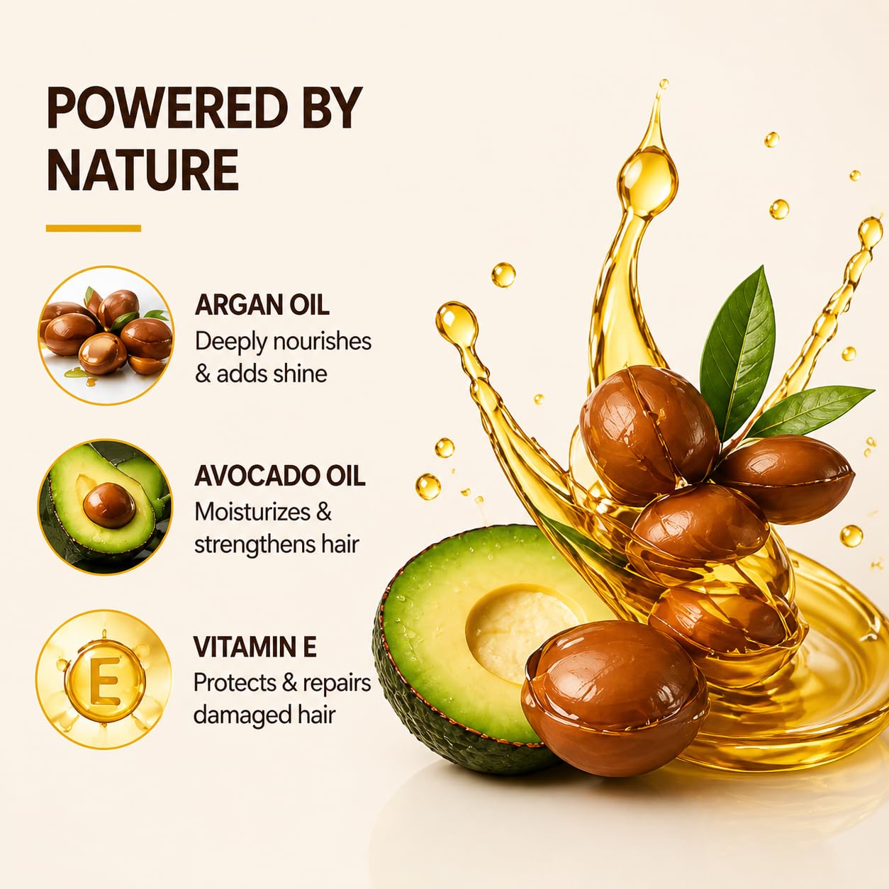 Argan Oil Hair Mask - Deep Conditioning Treatment for Damaged Hair | Anti-Frizz & Hydration - 35 oz