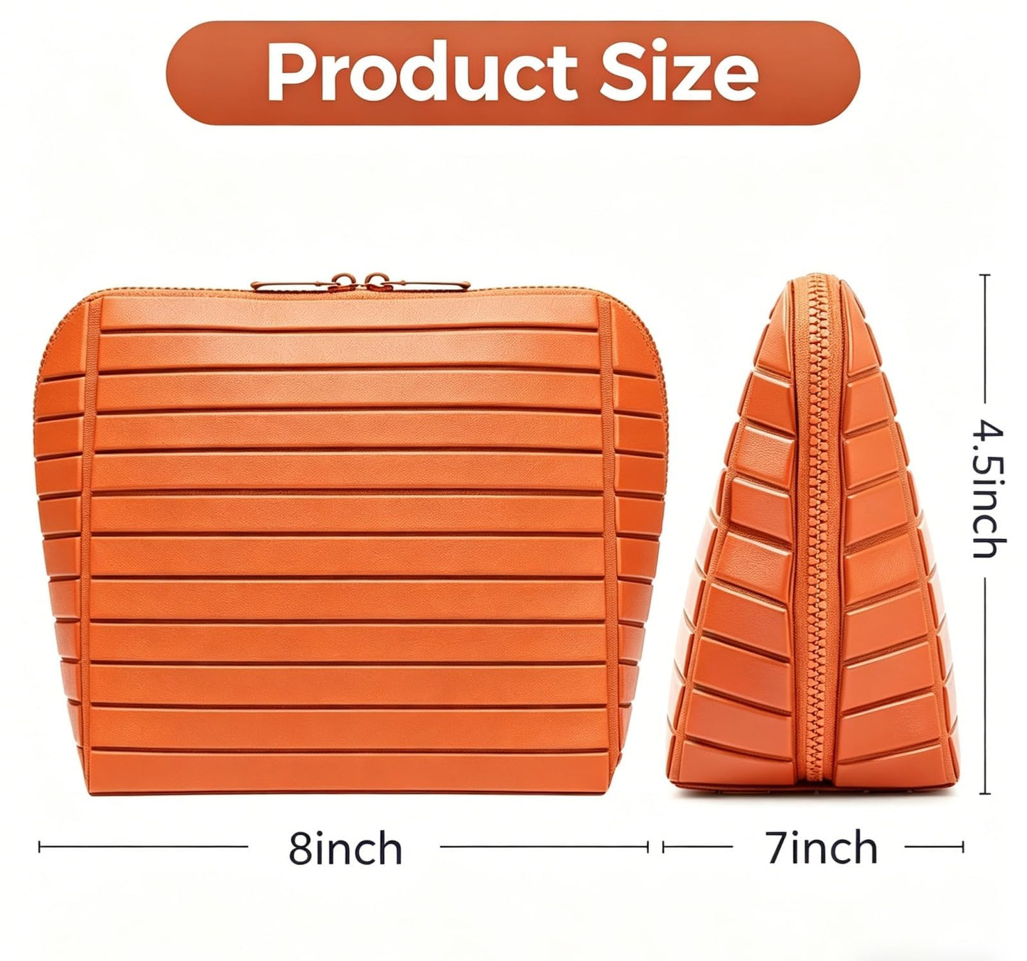 LILVEYUme Parallel Traveler Makeup Bag, Large Capacity Foldable Cosmetic Bag, 27 Pockets Adjustable Dividers with 3 Brush Holders, Unisex Travel Toiletry Case, Brown