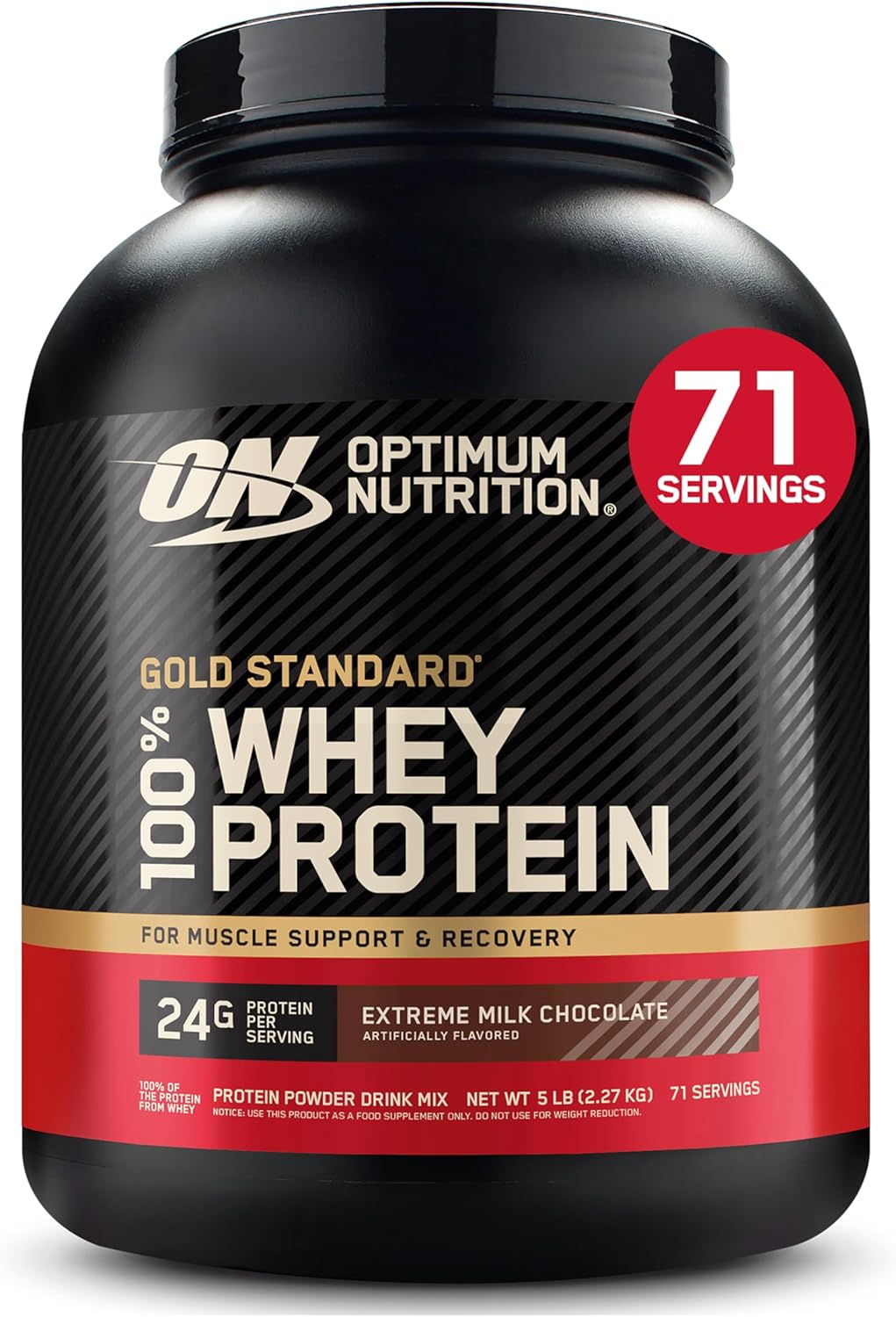 Optimum Nutrition Whey Protein Powder - Double Rich Chocolate Flavor | 1.98 lb Size