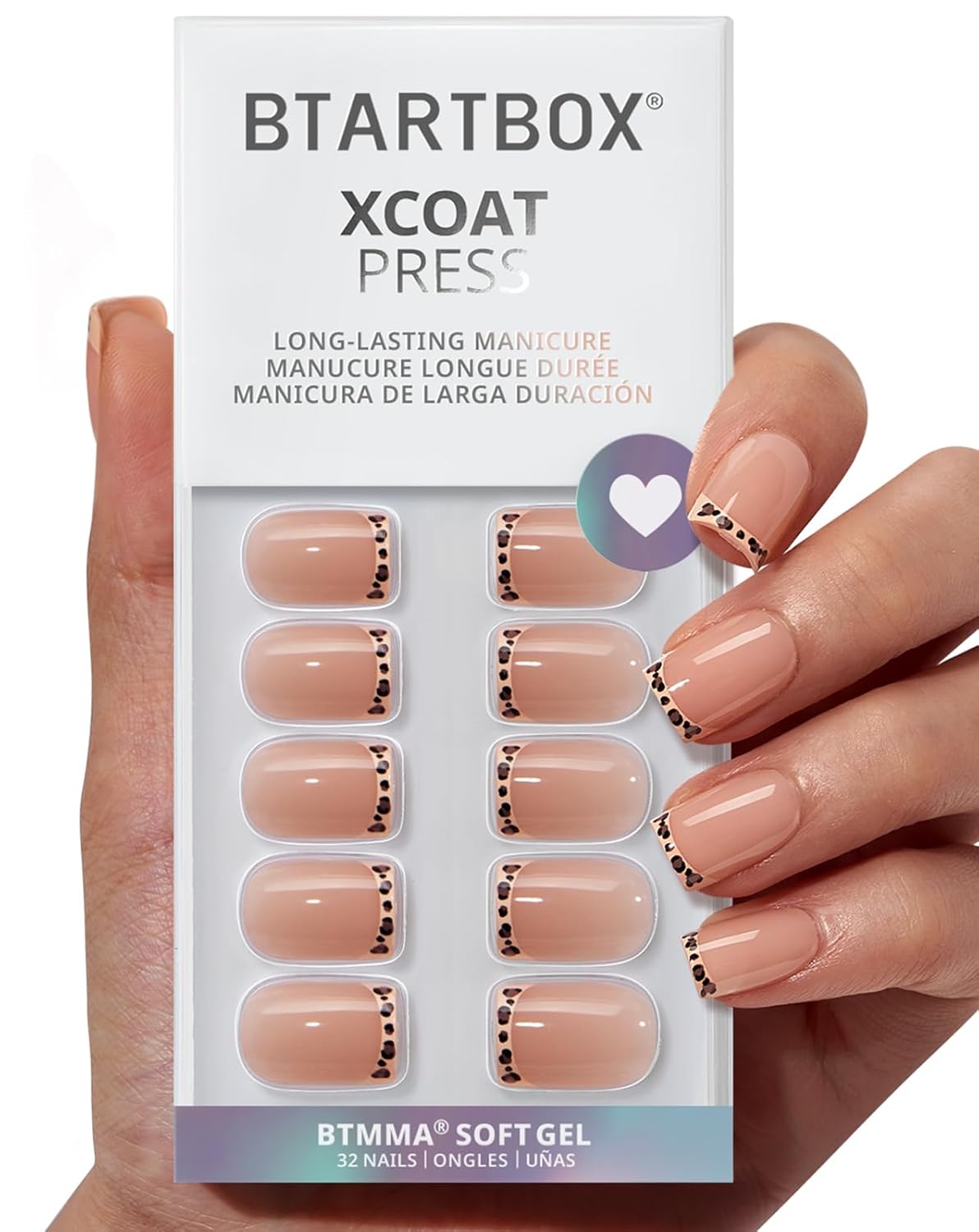 Press On Nails - Chrome Cat Eye Almond Design | 32 Piece Soft Gel Nail Kit in 16 Sizes