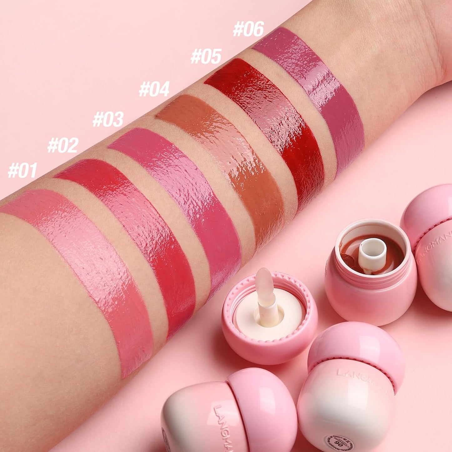 LANGMANNI Pudding Glow Lip Balm - Hydrating Tinted Lip Gloss for Nourished, Glowing Lips | 0.28 Oz