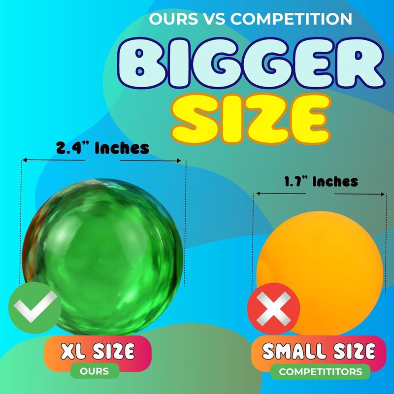 Stress Balls for Adults - 18 Pack XL Fidget Toys for Anxiety Relief | Calming Squishy Balls for Autism & ADHD