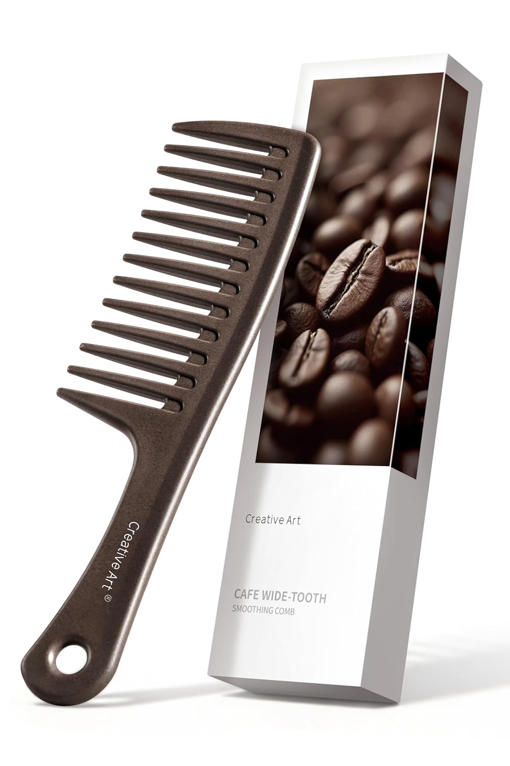 Wide Tooth Comb for Curly Hair - Anti-Static Detangling Brush | Moisture Resistant, Reduces Breakage & Balances Scalp Oils