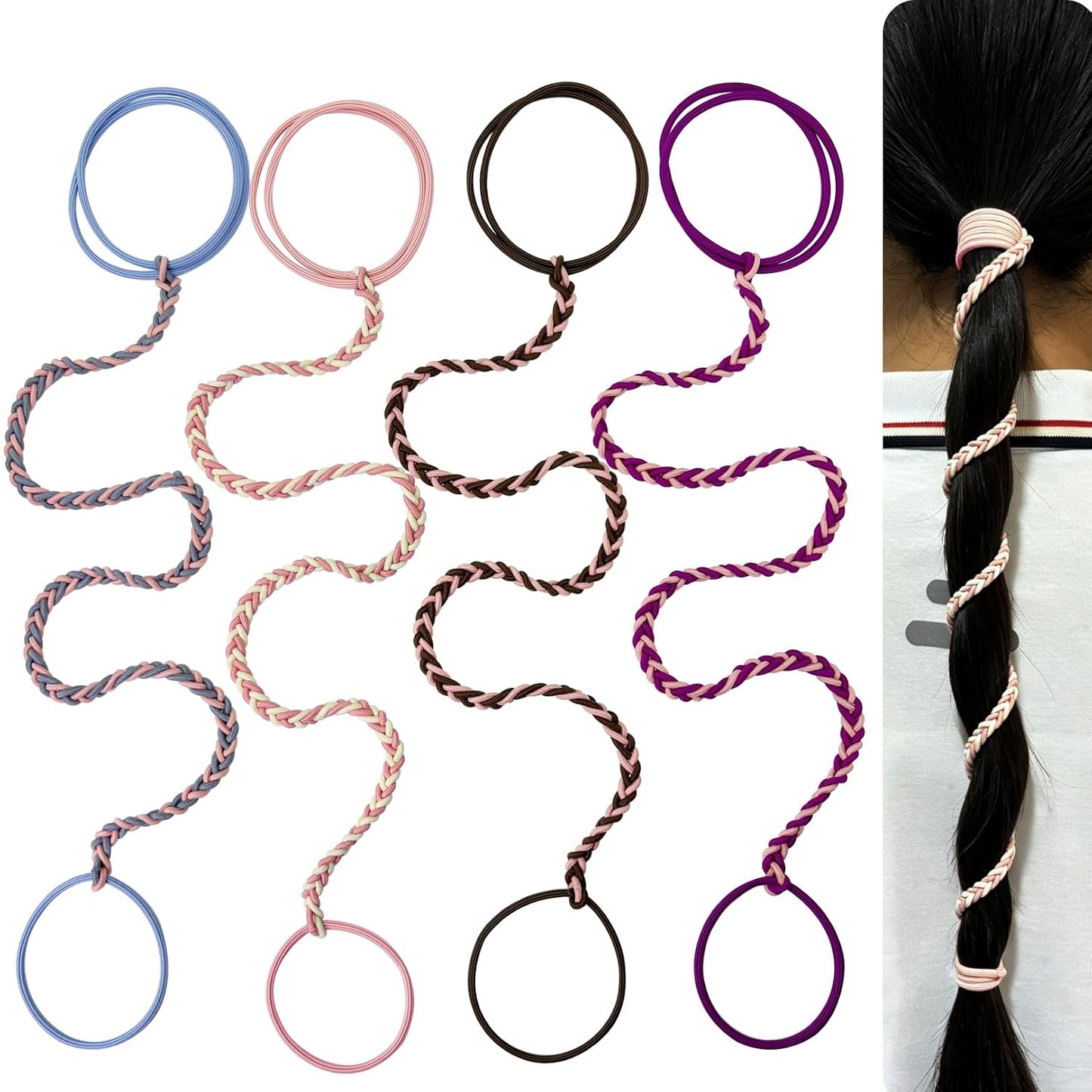 Sports Hair Ties for Women - 25 Pack Soft Nylon Elastic Ponytail Holders for Thick, Curly & Fine Hair | Ideal for Gym, Running & Swimming