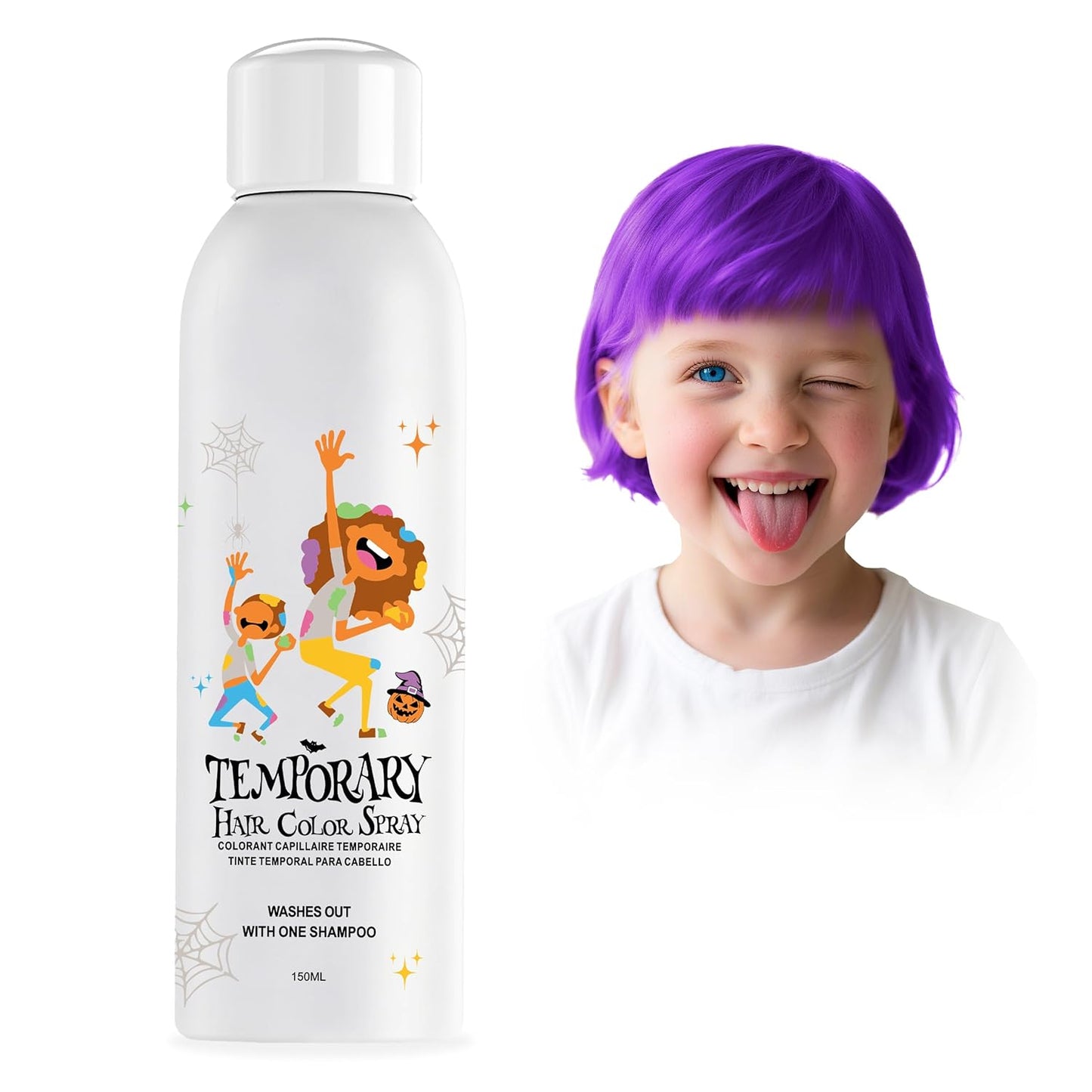 Gold Temporary Hair Color Spray - Instant Silver Hair Dye for Parties | 150ml Washable & Disposable