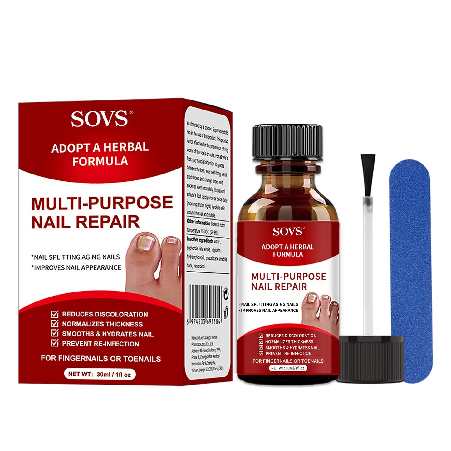 SOVS Toenail Treatment,Gentle Formula, Effectively Improves Nails for a More Beautiful Appearance（1pcs）