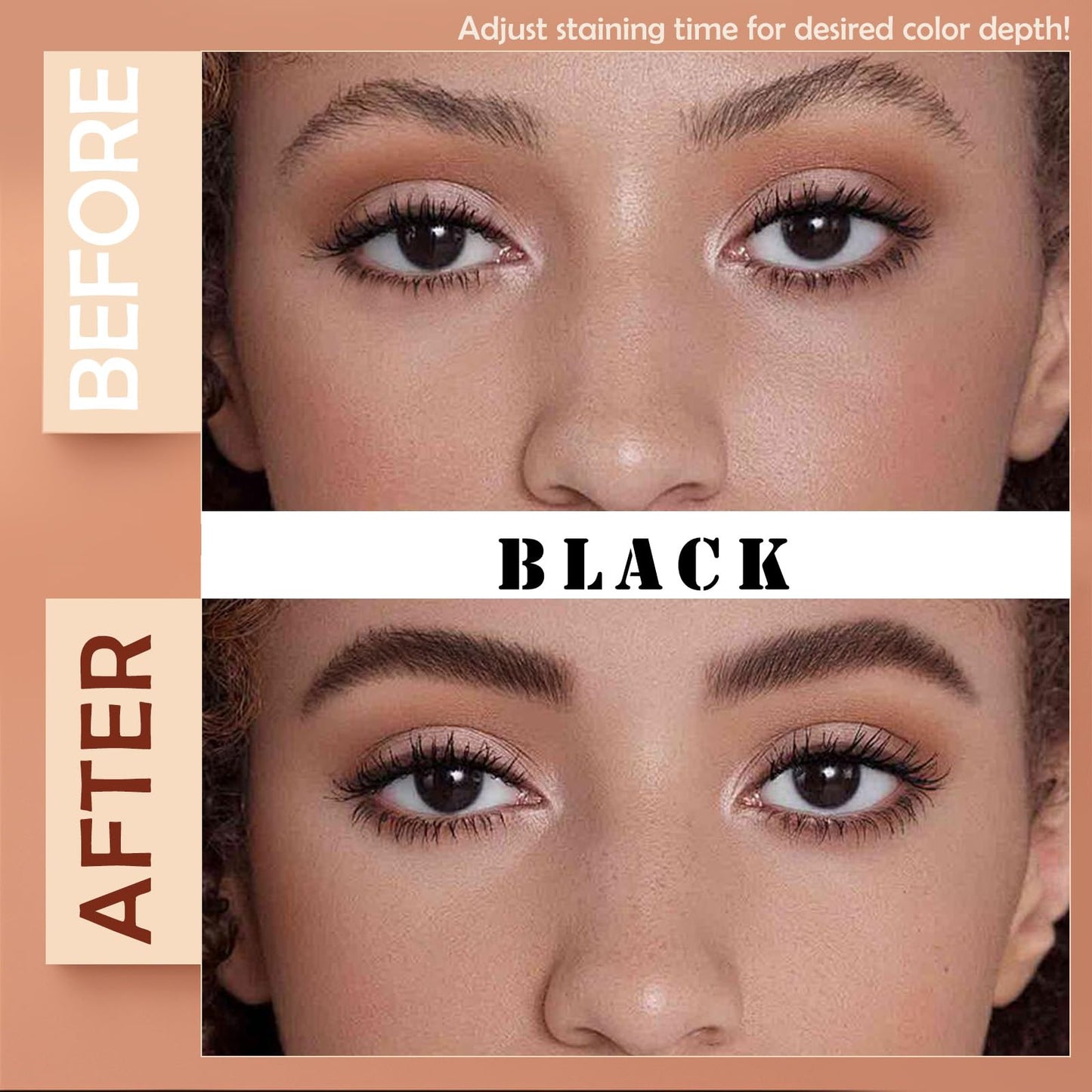Lash Color Kit, At Home DIY Eyebrow & Eyelash Color Set 7ml (Black)