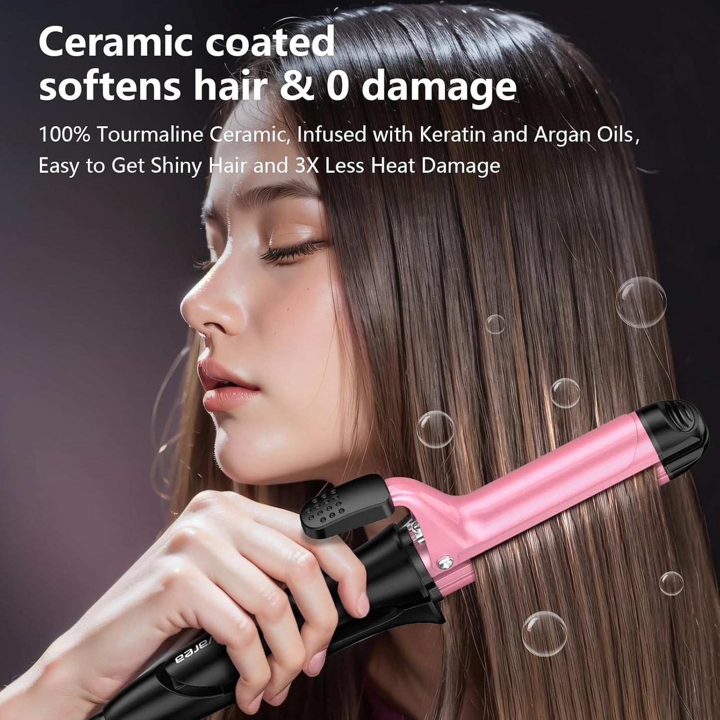 2-in-1 Hair Straightener and Curler - Dual Voltage Flat Iron with Ceramic Coating | 3 Heat Settings 320°F-410°F | Portable Mini Styler for Travel