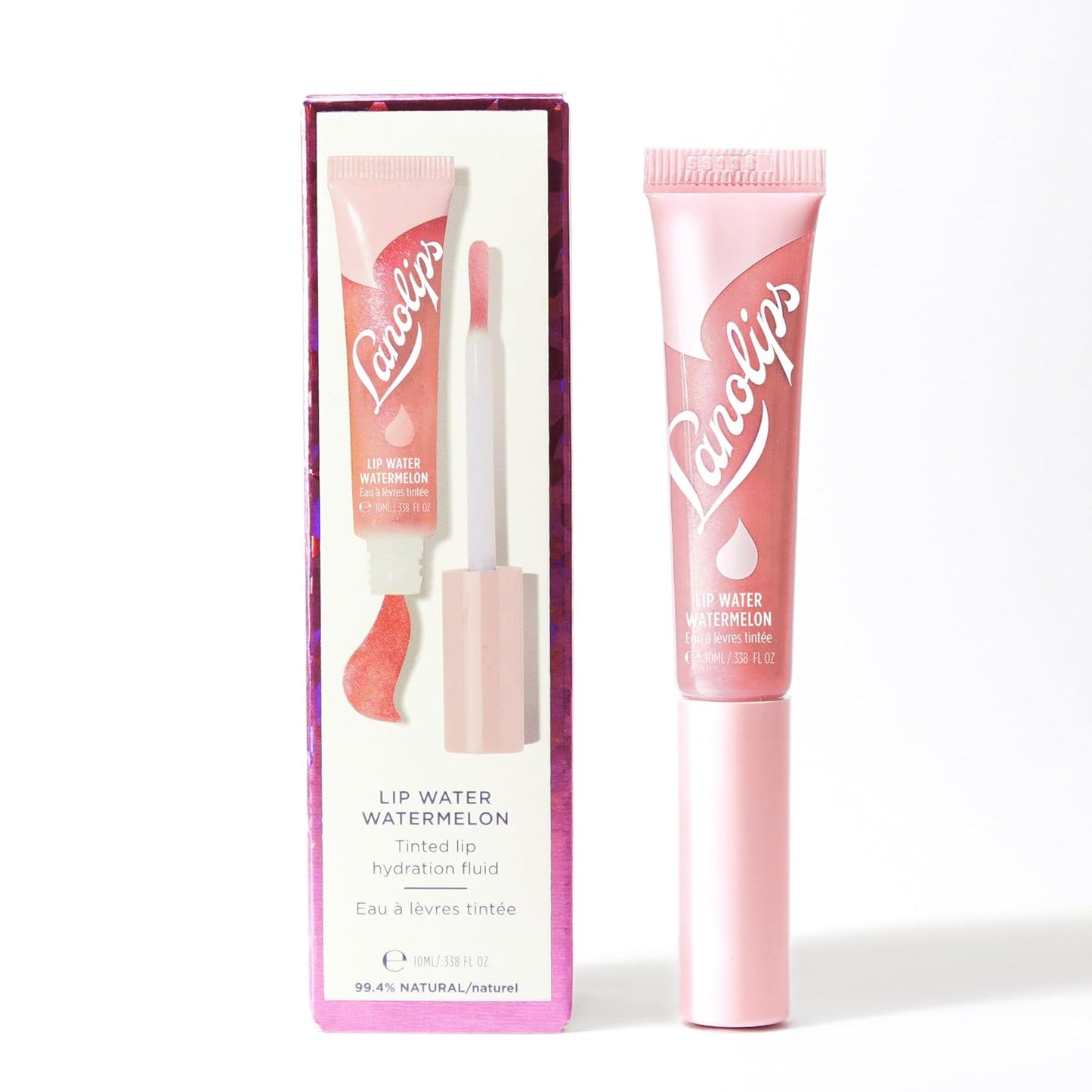 Lanolips Lanolin Lip Water - Hydrating Clear Gloss Serum with Hyaluronic Acid | 10ml Moisturizer for Dry Skin