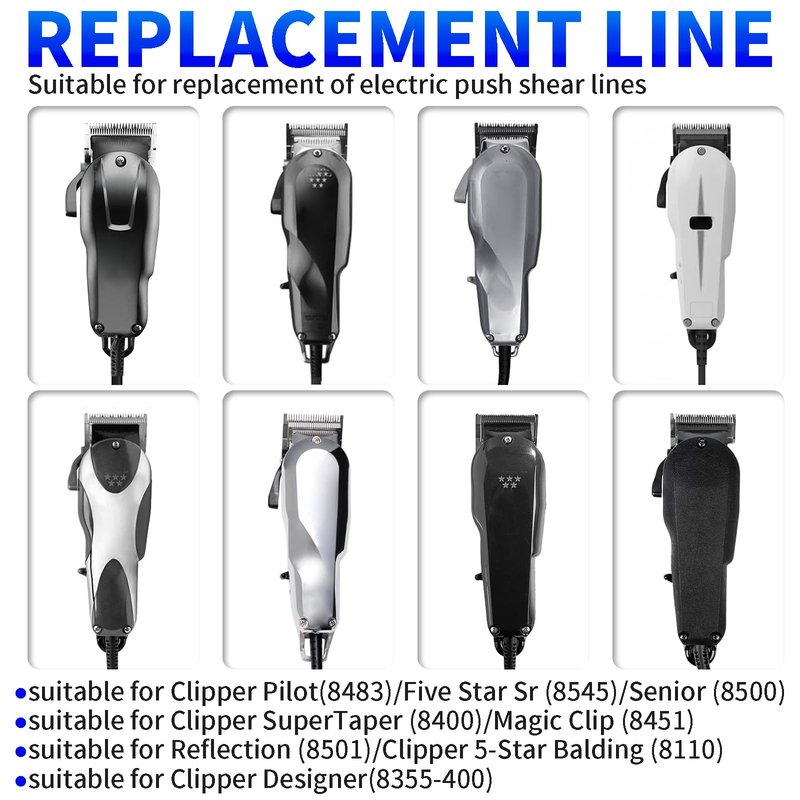 00647-500 Clipper Power Cord Compatible with Wahl Clippers 100 Inches Hair Clipper Replacement Extension Cable for Magic Clip, Super Taper, 5-Star Senior, Balding 8466 8467& More