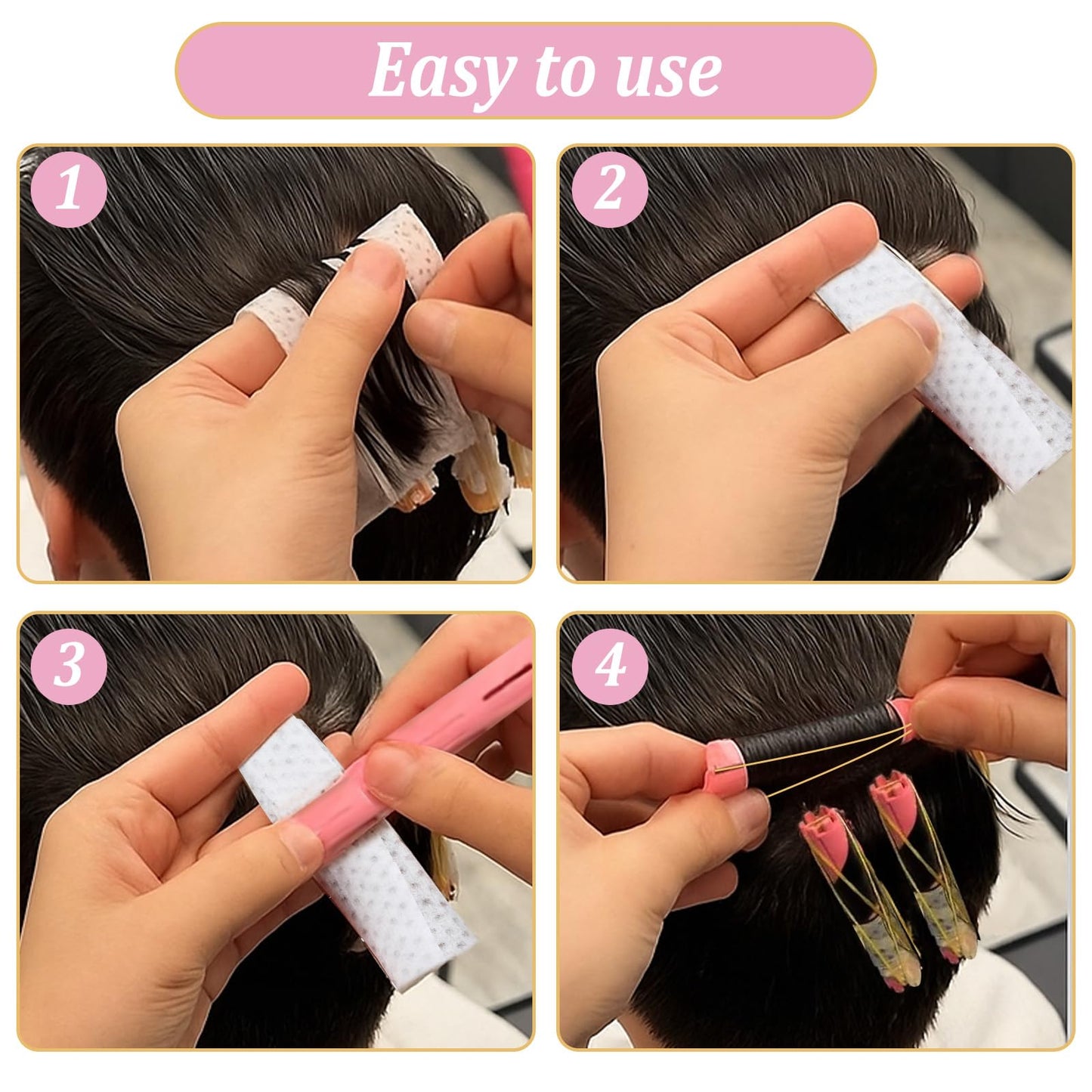 YBEATY 1000 Sheets Disposable Salon Perm Paper Breathable Hair Perm Paper 3.9 × 2.5 inches Regular Perms End Home Salon Tool for Hair Shop Professional Stylist For Hot Cold Curling Styling