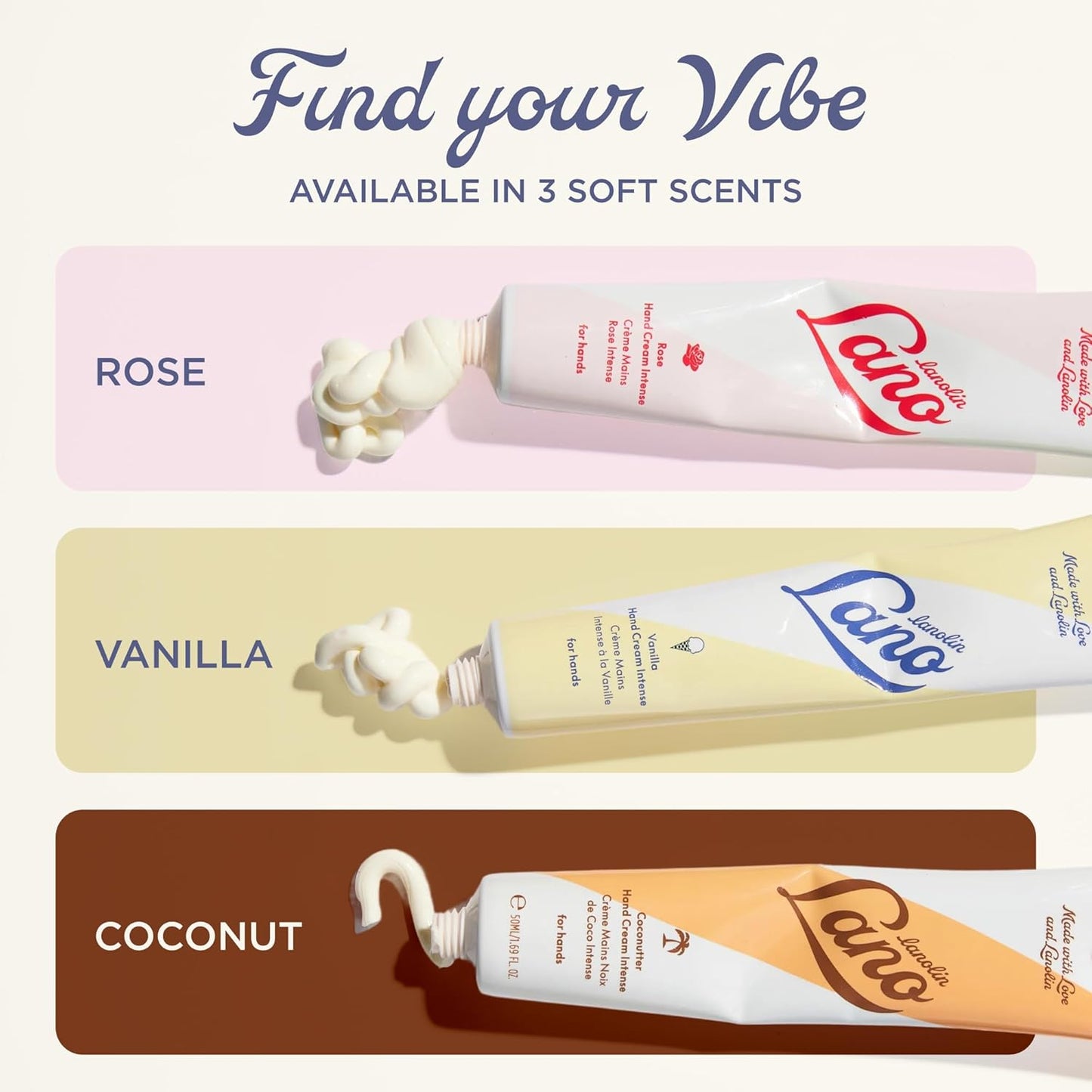 Lanolips Hand Cream - Nourishing Lanolin Lotion with Coconut Oil & Shea Butter | 50ml for Dry Cracked Hands