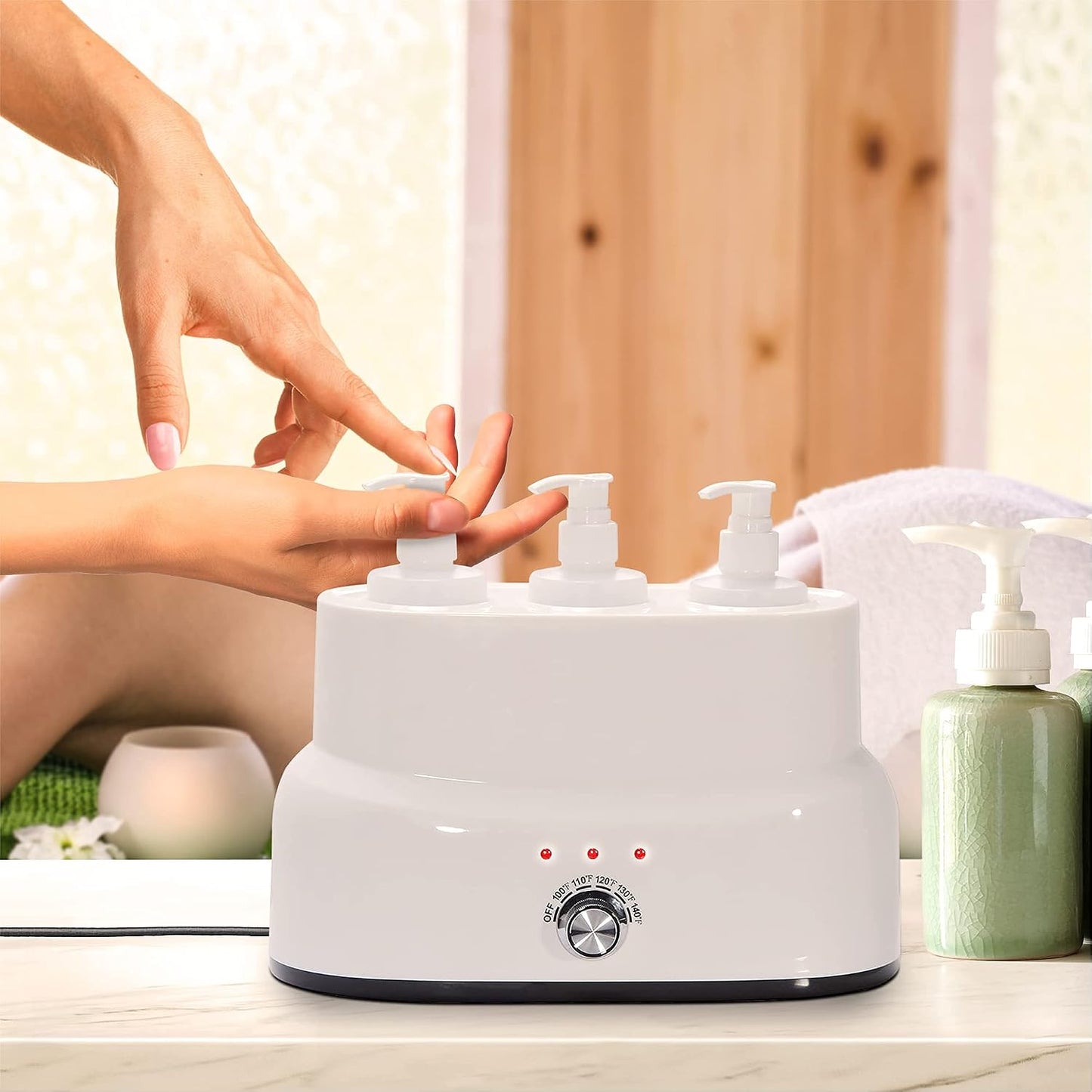 Amethyst Lake Oil Warmer Dispenser - Electric Plug-In Aroma Diffuser | 3-Bottle Capacity for Home & Spa Use