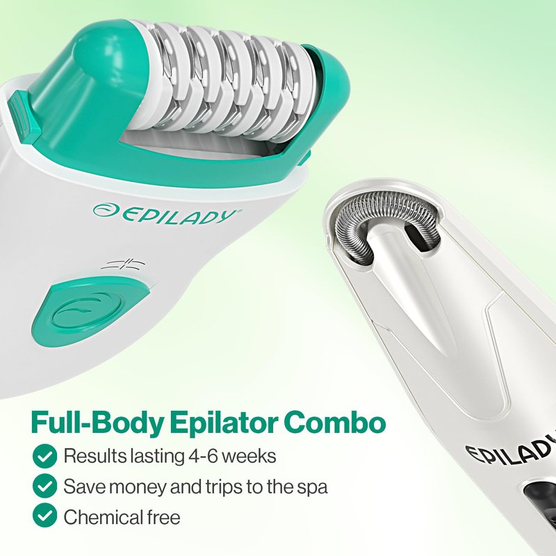 Epilady Face & Body Hair Removal Device Bundle, Speed Corded Electric Epilator for Women with Facial Hair Remover, Epilator for Legs, Arms, Underarms, Face & Bikini Line, Long-Lasting Hair Removal