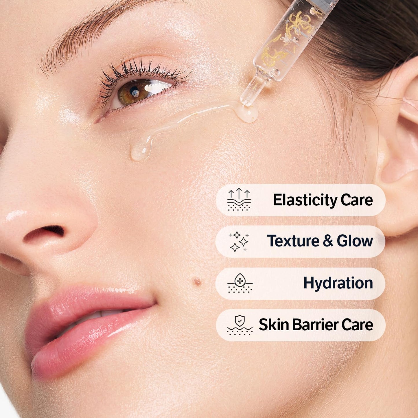 Glow Intensive Silk Peptide Ampoule - Copper Peptides Serum for Hydration & Smooth Skin | 1.35 fl oz