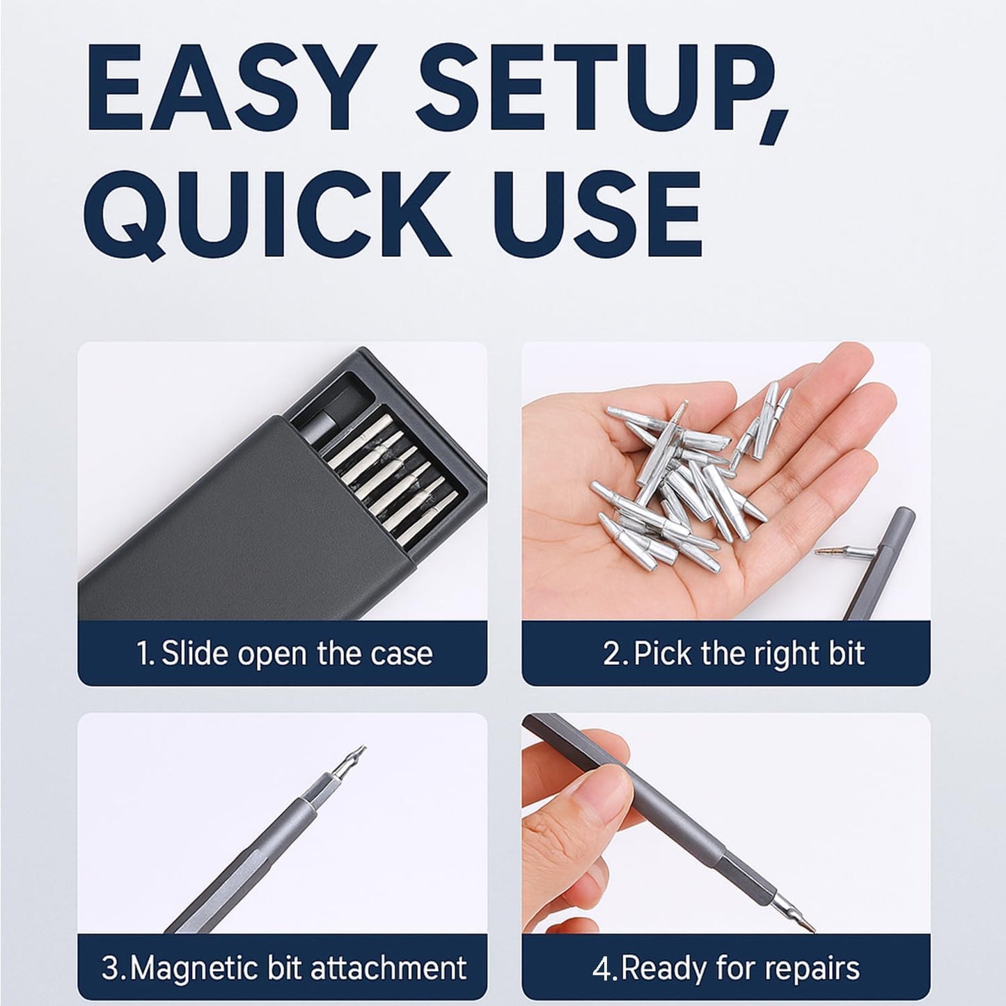 25-in-1 Precision Screwdriver Set - Mini Tool Kit with Magnetic Bits for Electronics & Watch Repair | Slim Storage Case