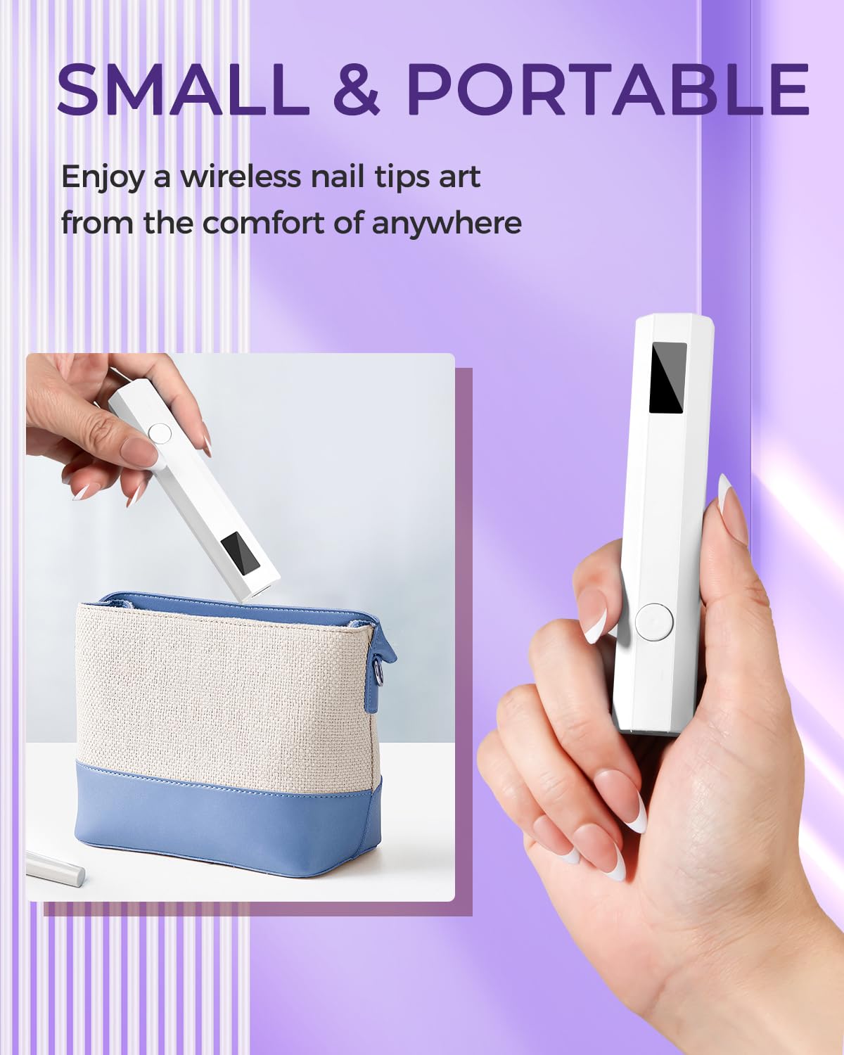 mlogiroa Mini UV Light for Nails with 2 Timer Settings