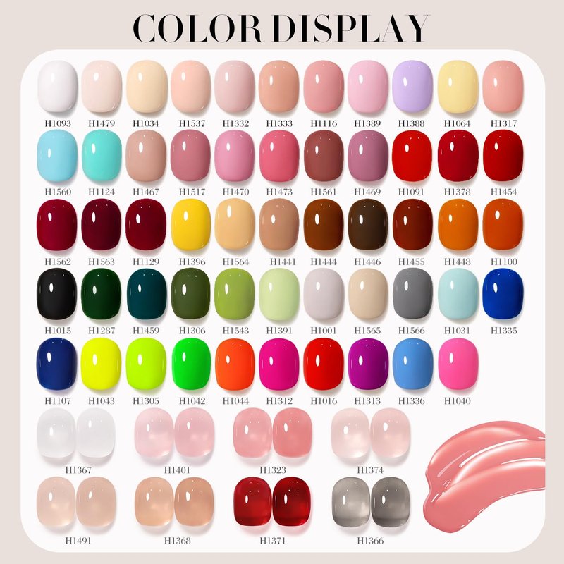 Double Rhythm 0.50 OZ Gel Polish Hema Free Same Color Same Bottle Golden Round Translucent Neutral Natural Milky 15 ML Jelly UV Polish Art DIY at Home (Purple Red-H1562)