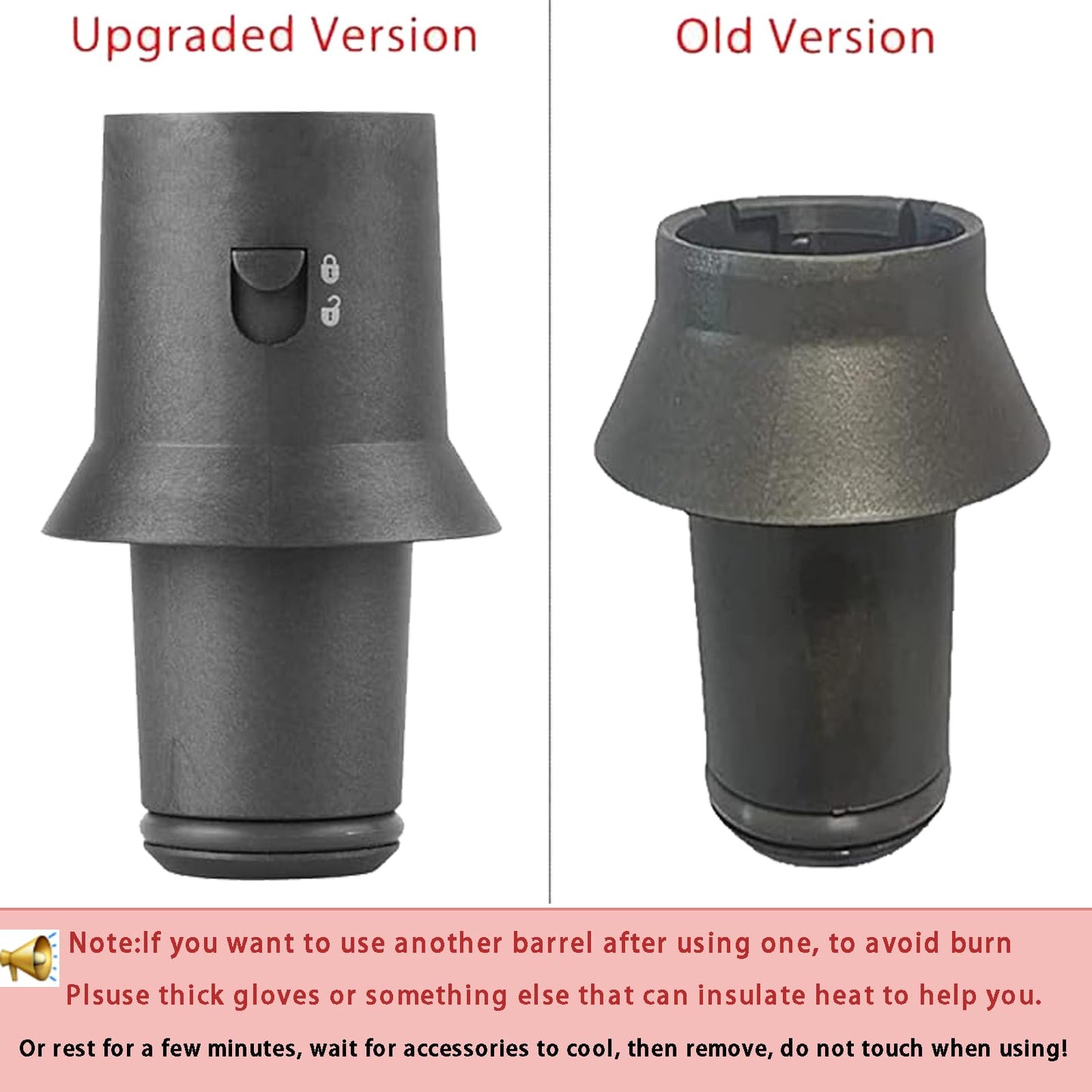Upgraded Replacement Adapter for Converting Dyson Supersonic Hair Dryer to Curling Iron Styler (HD01, HD02, HD03, HD04, HD07, HD08)