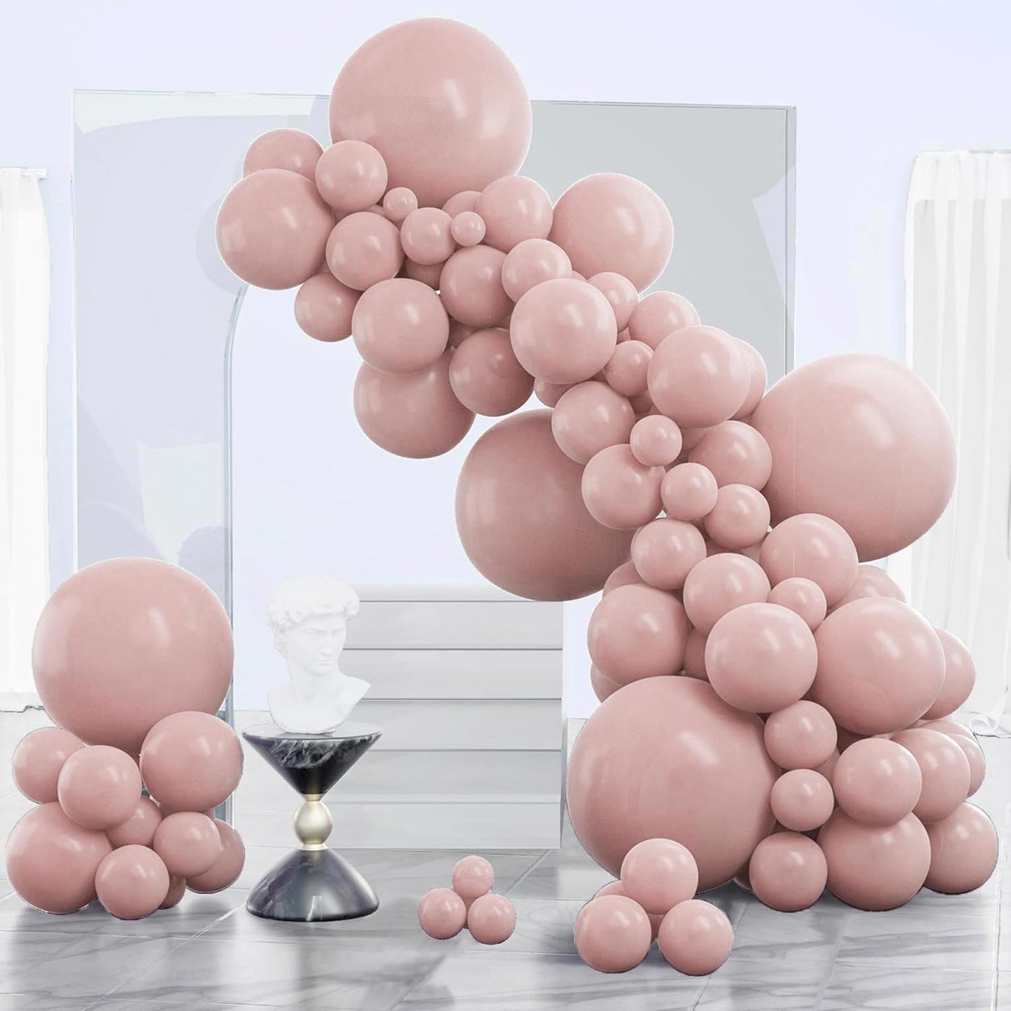 Black Balloon Arch Kit - 140 Pcs in 5-18 Inch Sizes for Baby Showers, Birthdays & Anniversaries | Elegant Black Decor