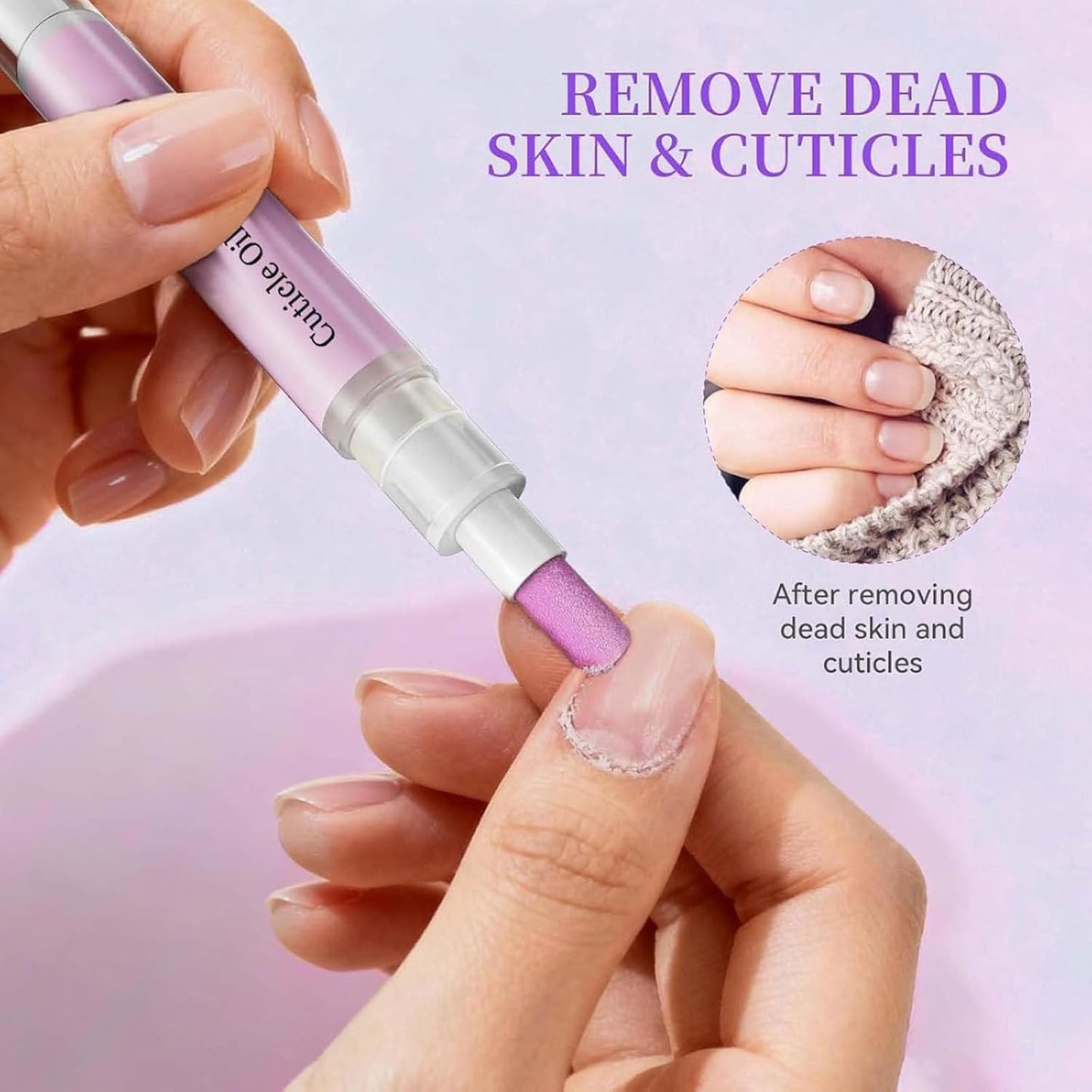 2-in-1 Cuticle Oil Pusher Pen Set - Moisturizing Nail Care for Dry Cuticles | 2 Pieces