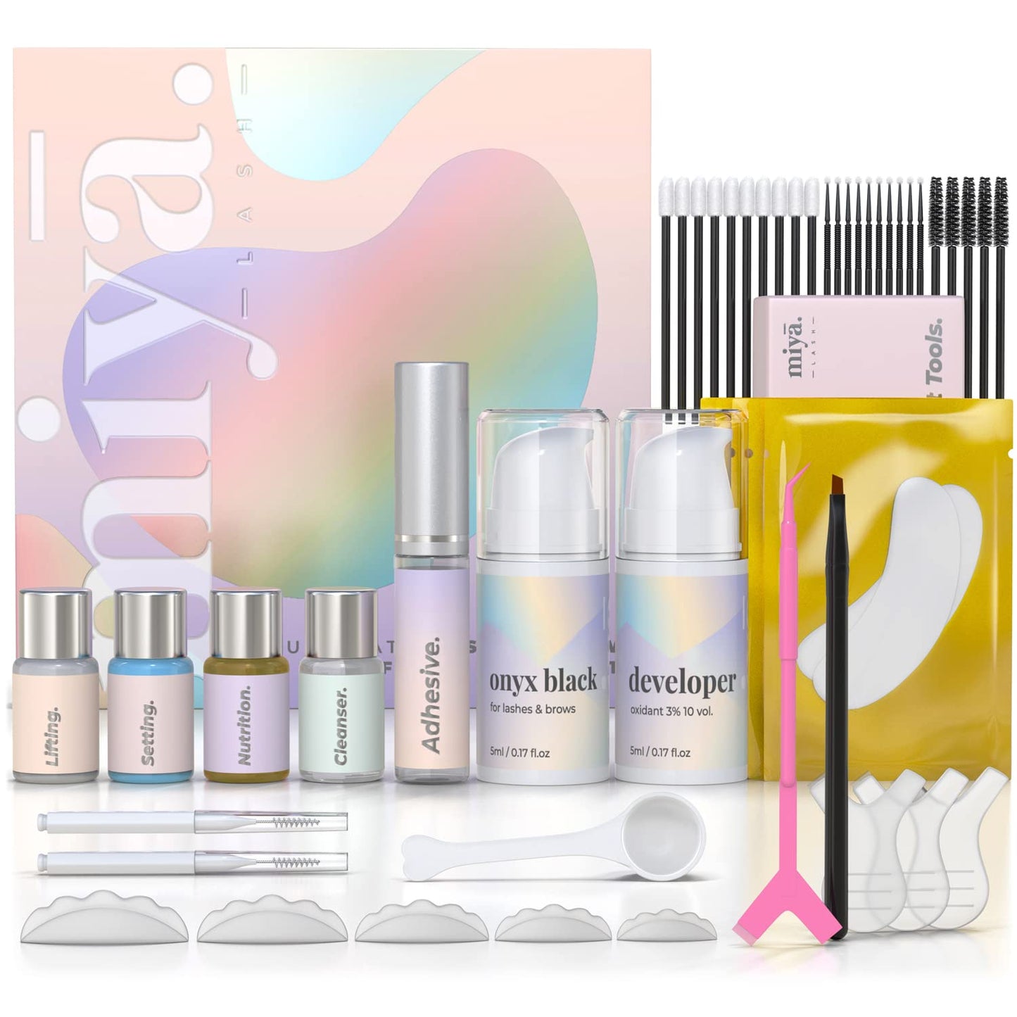 Miya Lash Lift & Brow Lamination Kit - Professional Keratin Treatment for Voluminous Eyebrows & Lashes | 8-Week Results