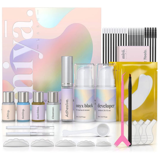 Miya Lash Lift & Brow Lamination Kit - Professional Keratin Treatment for Voluminous Eyebrows & Lashes | 8-Week Results