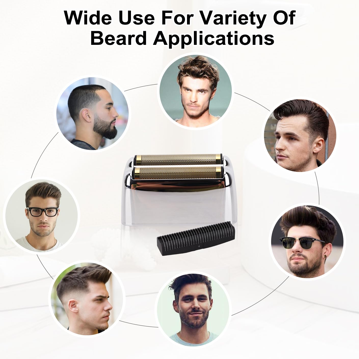 Replacement Foil and Cutters head Compatible with BaBy*lissPRO Double Foil Shaver, Replacement Foil Compatible with BaBy*lissPRO trimmer FXFS2 Shaver,2 PACK (Silver)