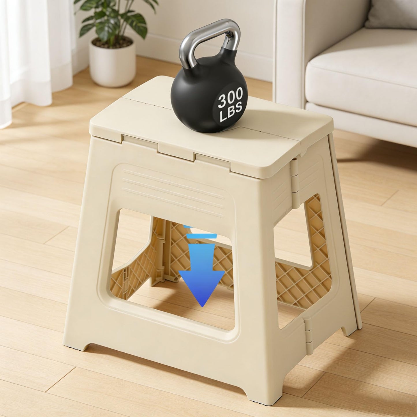 Glooyoderr Foldable Shower Stool for Shaving Legs, Plastic Shower Foot Rest for Inside Shower,11.9" High Anti-Slip Foot Step to Shave Leg Small Folding Bench Shaving Stool for Travel/Bathroom