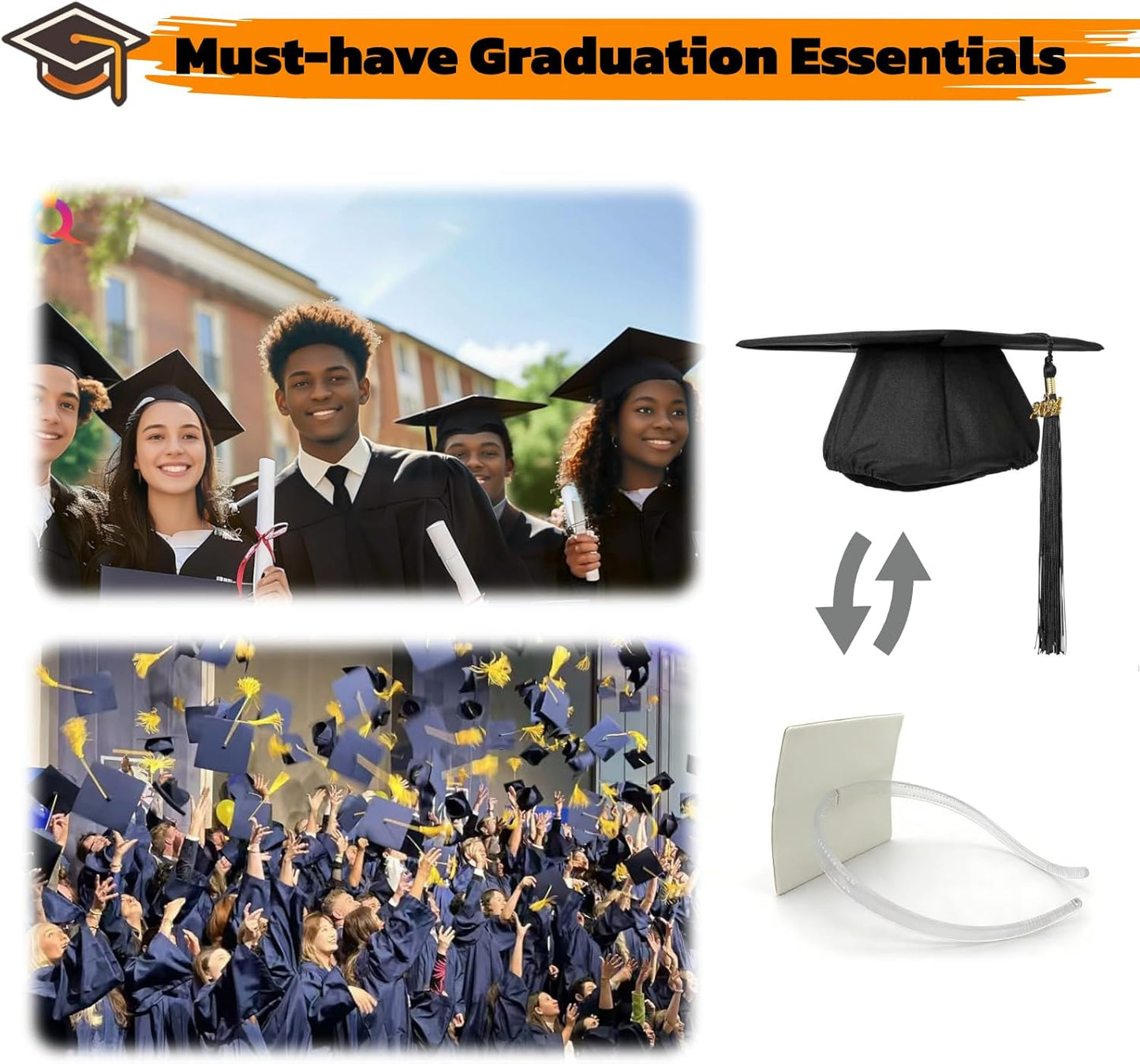 Graduation Cap Headband - Stylish Accessory for Glasses Wearers | Perfect for Graduates