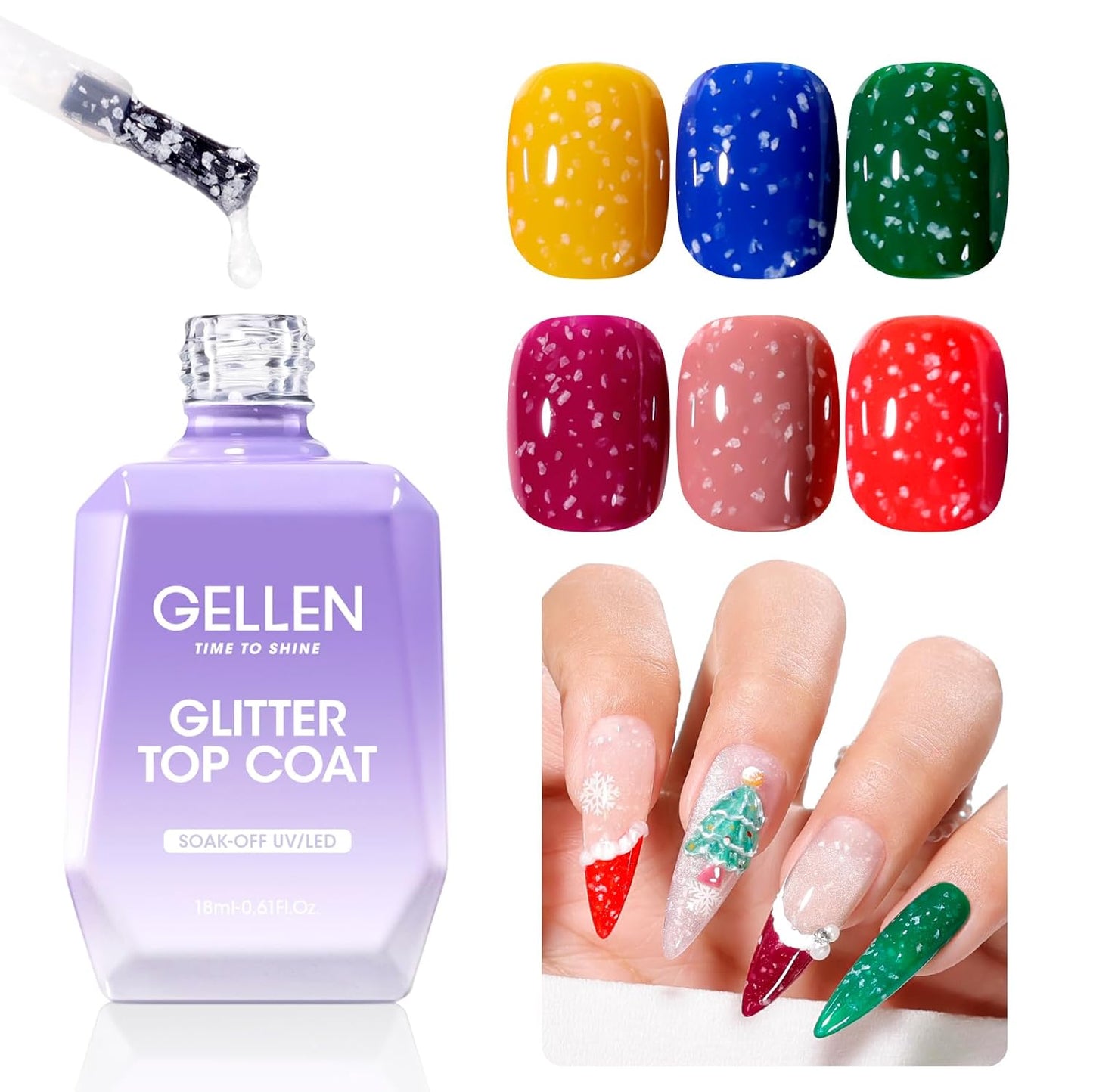 Gellen Gel Nail Glue - Strong Adhesive for False Nail Tips | 15ml Acid-Free Dehydrator