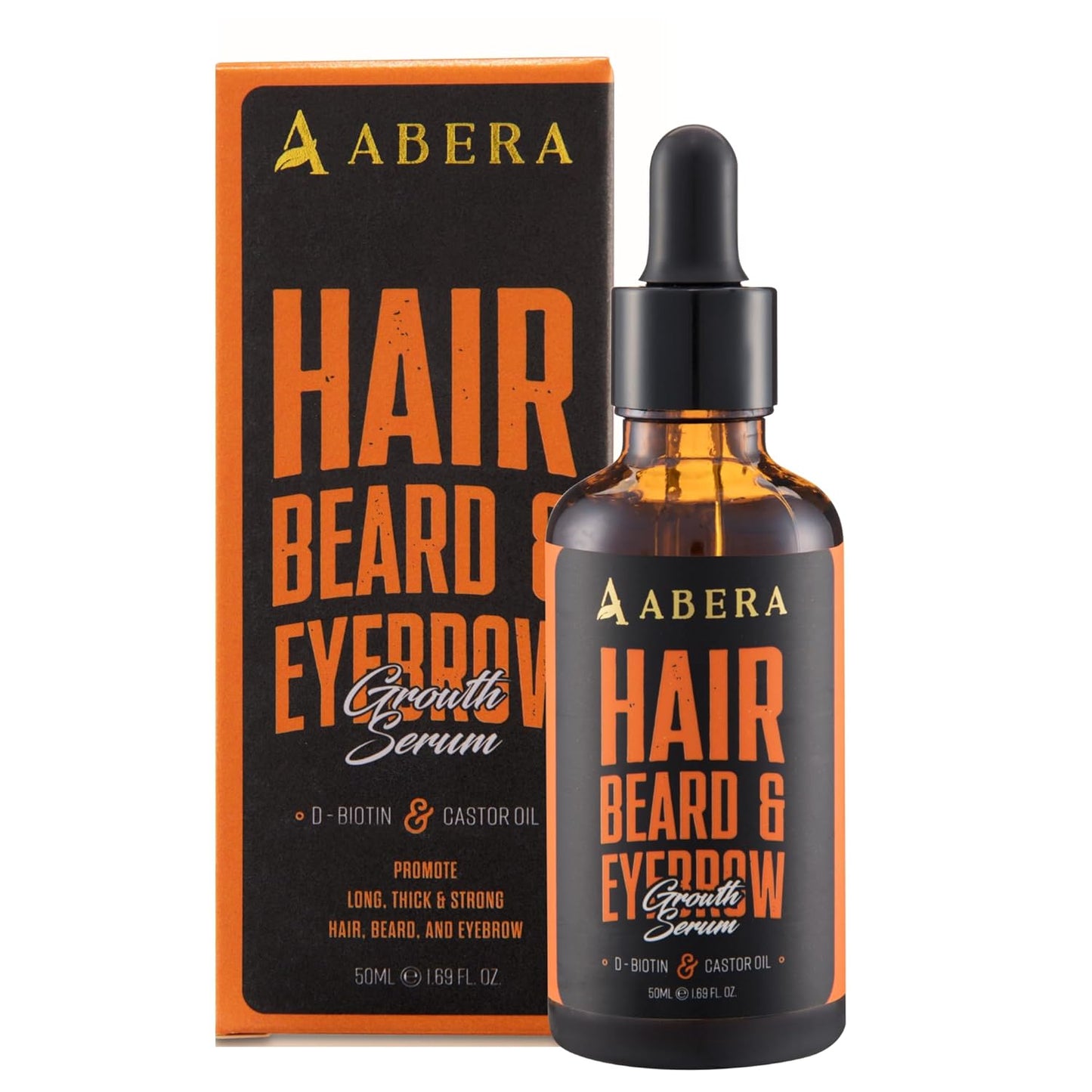 Abera Hair Growth Serum - Natural Regrowth Treatment for Hair & Beard with Biotin & Maca Root | Extra Strength 1.69 fl oz