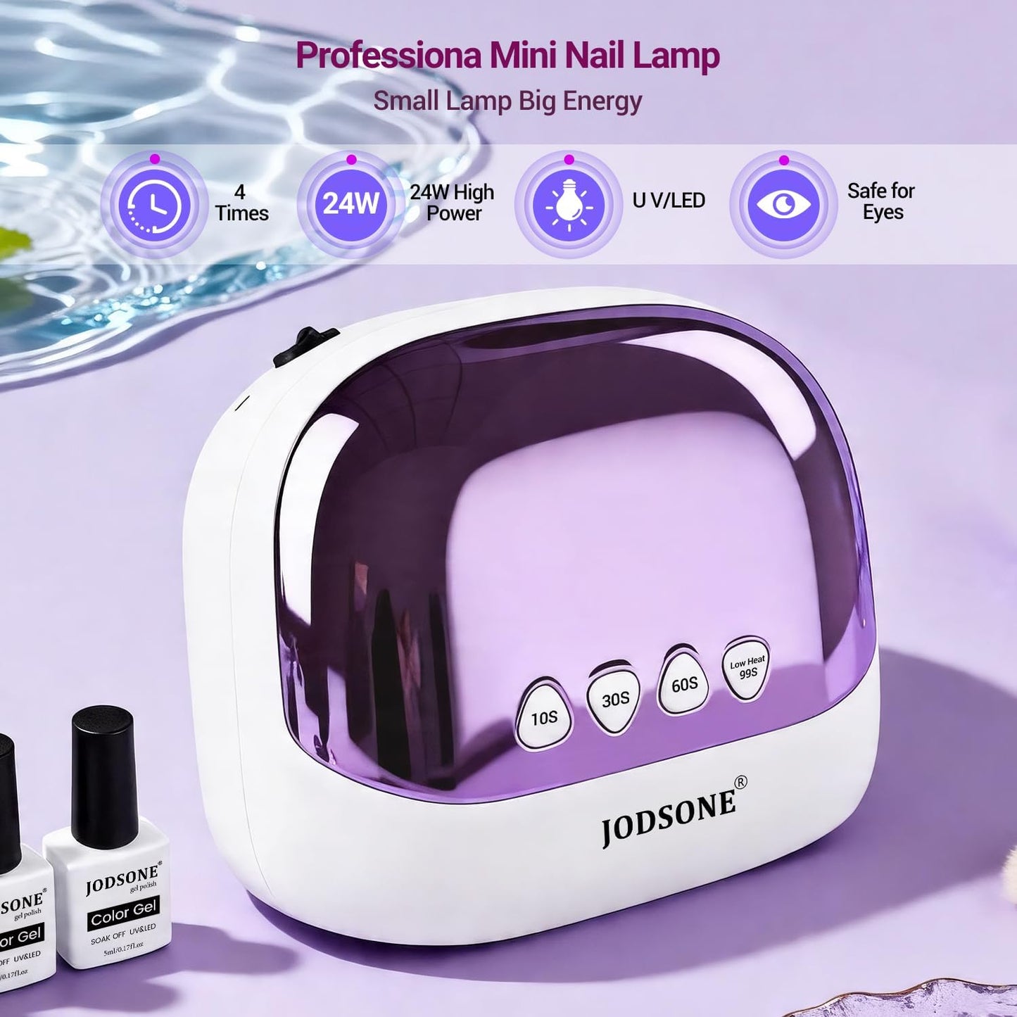 Cordless LED Nail Lamp - Rechargeable Portable Nail Dryer with LCD Display & 4 Timers | Ideal for Home & Salon Use