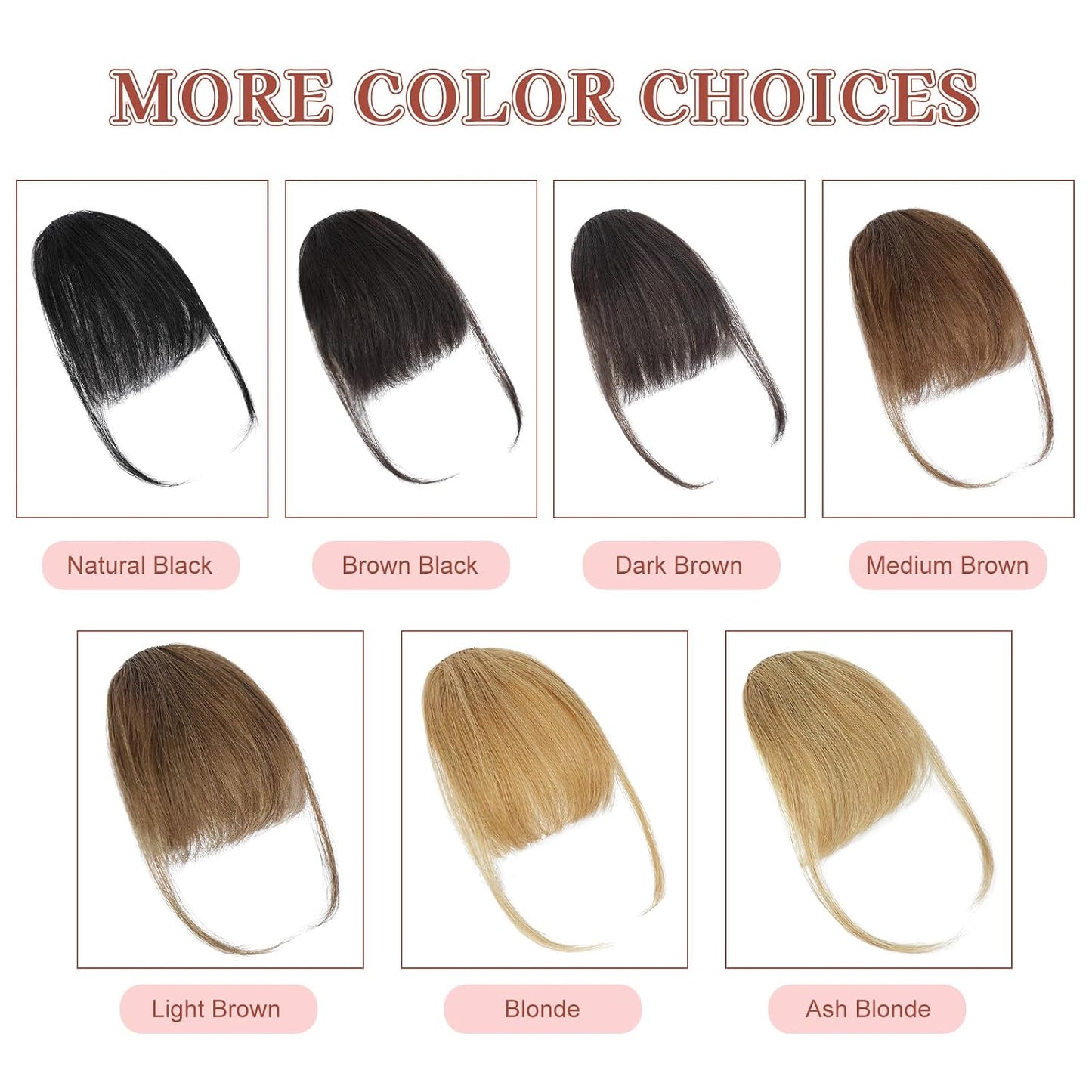 Clip-In Bangs - 100% Real Human Hair Wispy Fringe Hairpiece | Natural Ash Blonde for Daily Wear & Festivals
