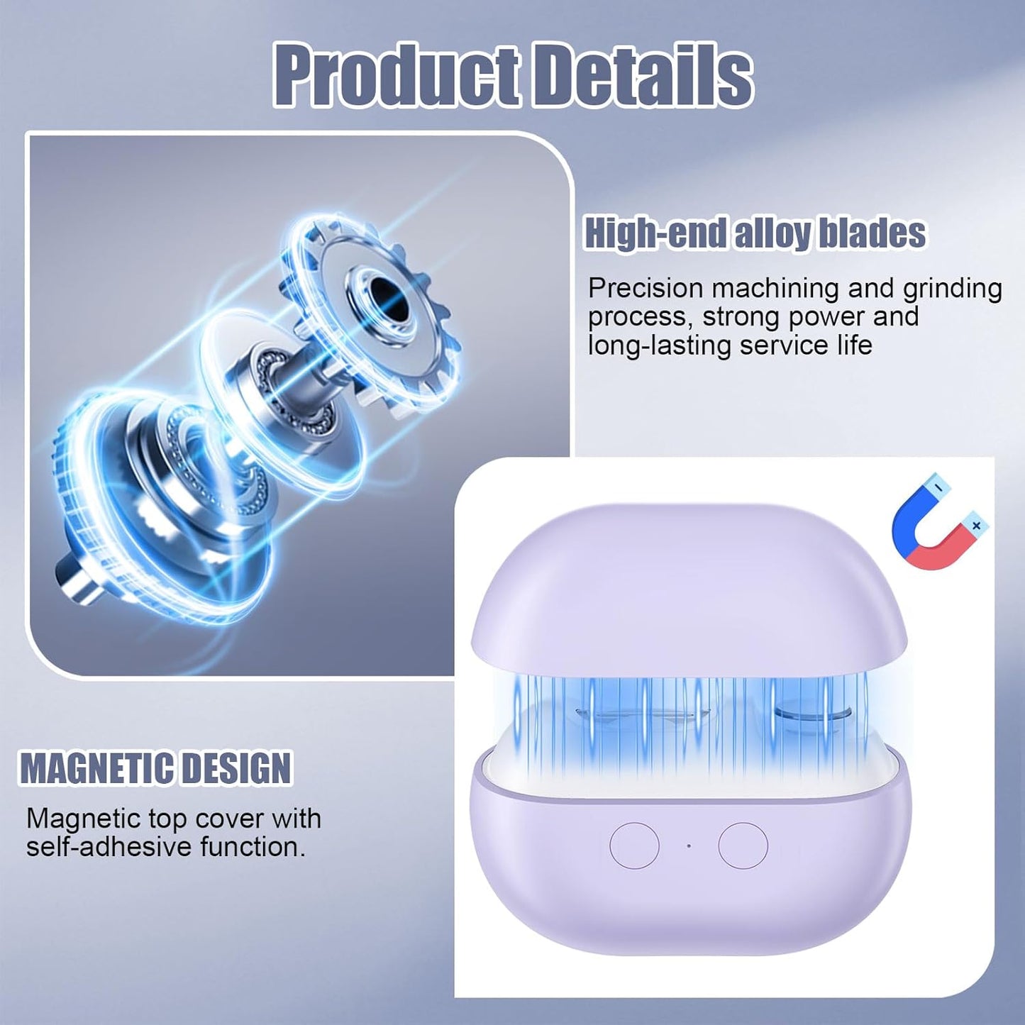 Electric Nail Clipper - Effortless Grooming Tool for Quick Nail Care | Purple Color