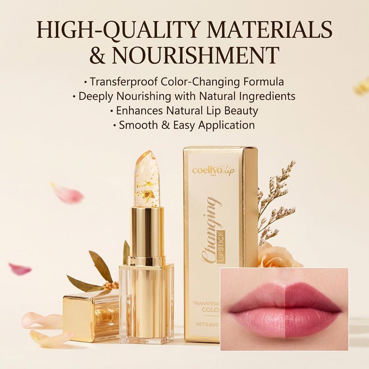 True Tone PH Adjusting Lipstick - Color Changing, Long Lasting, Waterproof Shine | 1 Piece