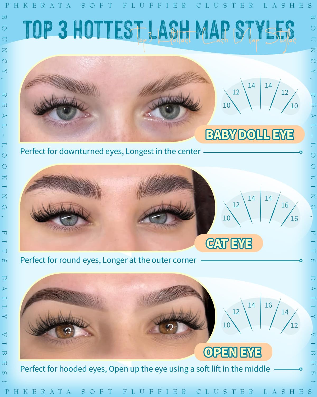 Eyelash Clusters - Natural Wispy Lash Extensions 240 Pcs | DIY Soft C Curly 10-16mm Individual Lashes