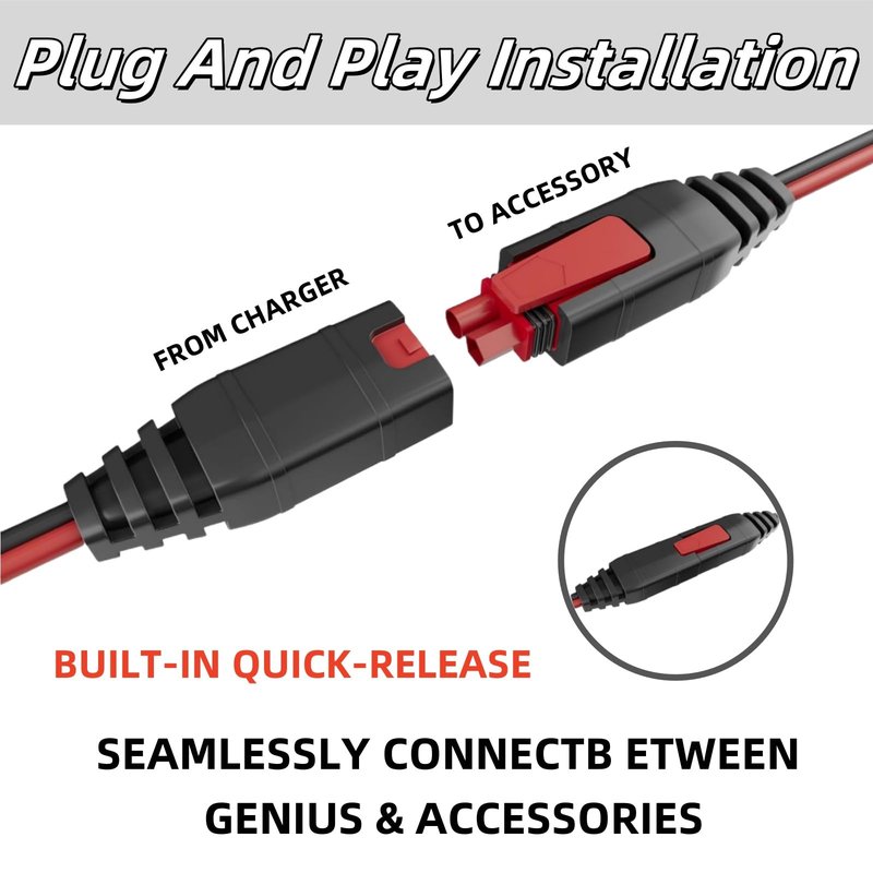 10-Feet GC004 X-Connect Compatible with NOCO Charger Accessories, Extension Wire Accessory for Genius Smart Battery Chargers Cable