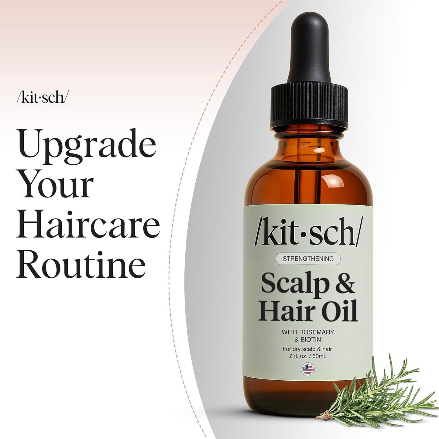 Rosemary Oil for Hair Growth - Pre-Wash Treatment with Castor & Biotin | Lavender Scent, 60mL - Strengthens Roots & Adds Shine