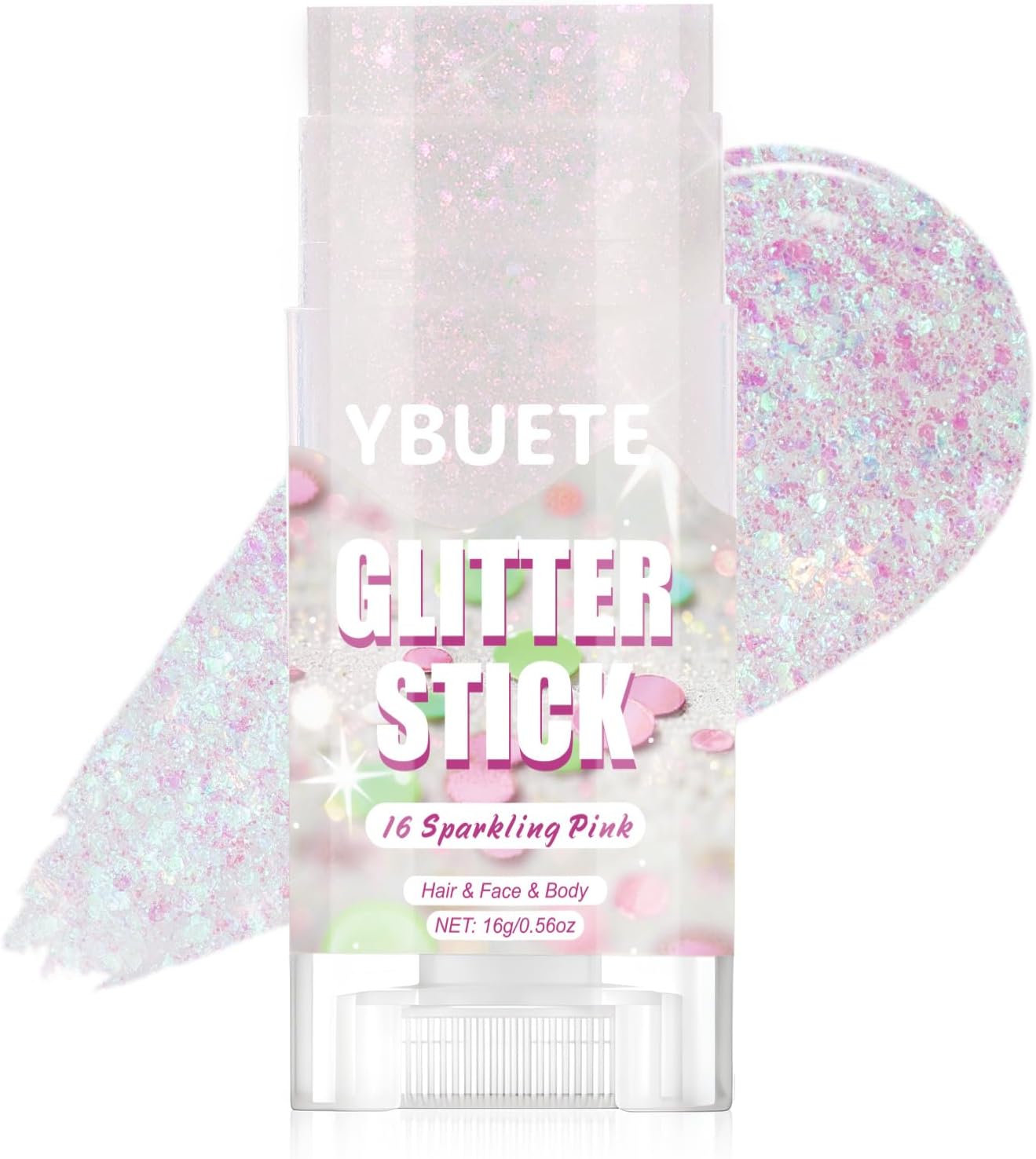 Red White Blue Star Face & Body Glitter Stick - Patriotic Makeup for 4th of July | USA Flag Accessory