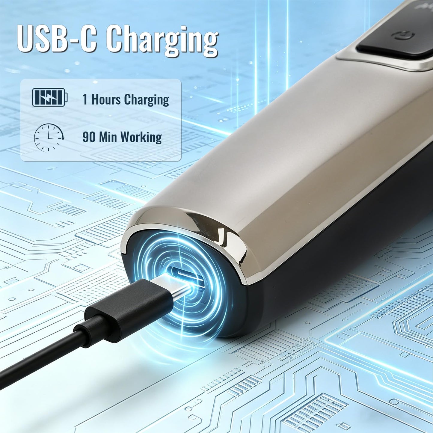 4-in-1 Electric Razor for Men, 9999 RPM High-Speed Electric Shaver, 5D Floating Head Shavers for Men, 90Min Long-Lasting, IPX7 Waterproof, LED Display, Beard Trimmer for Sensitive Skin Care