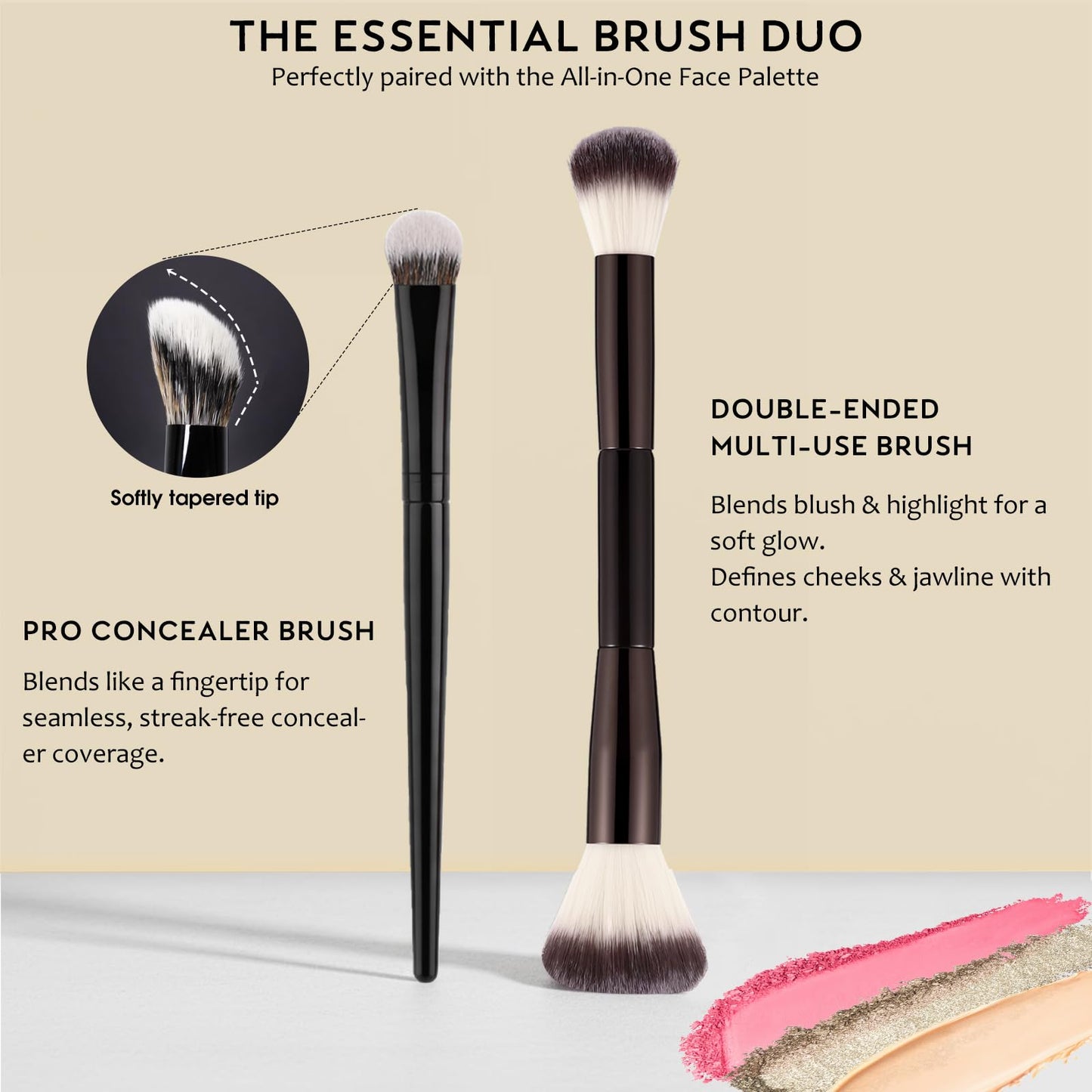 UCANBE 26 Colors Face Makeup Palette Set, All-in-One Makeup Set Includes Concealer, Highlight, Blush, Bronzer with 2 Brushes – Multi-Use Facial Beauty Makeup Gifts Kit for Women Travel-Friendly