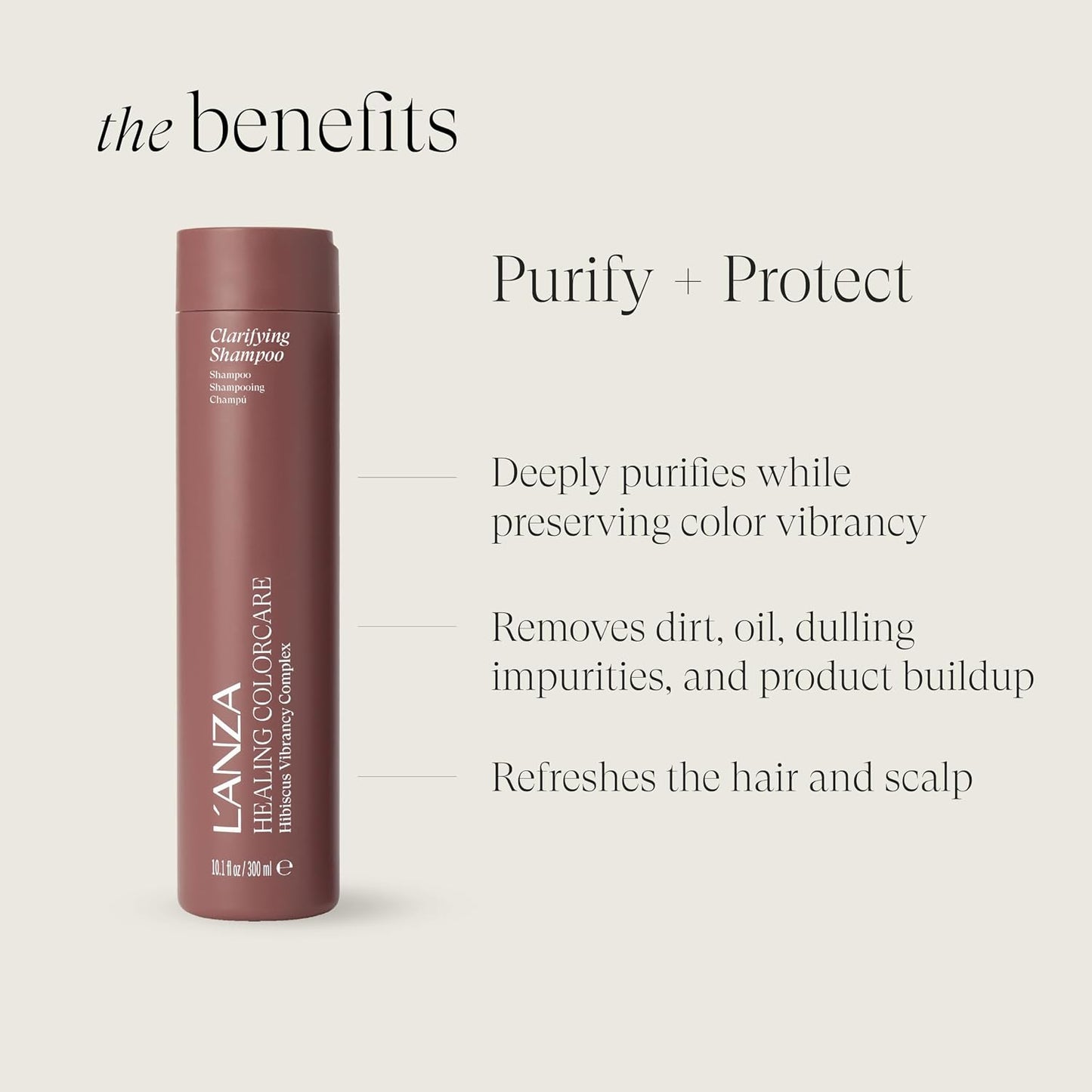 L'ANZA Healing Colorcare Shampoo | Purifying, Moisturizing Formula for Softness & Shine - Sulfate Free
