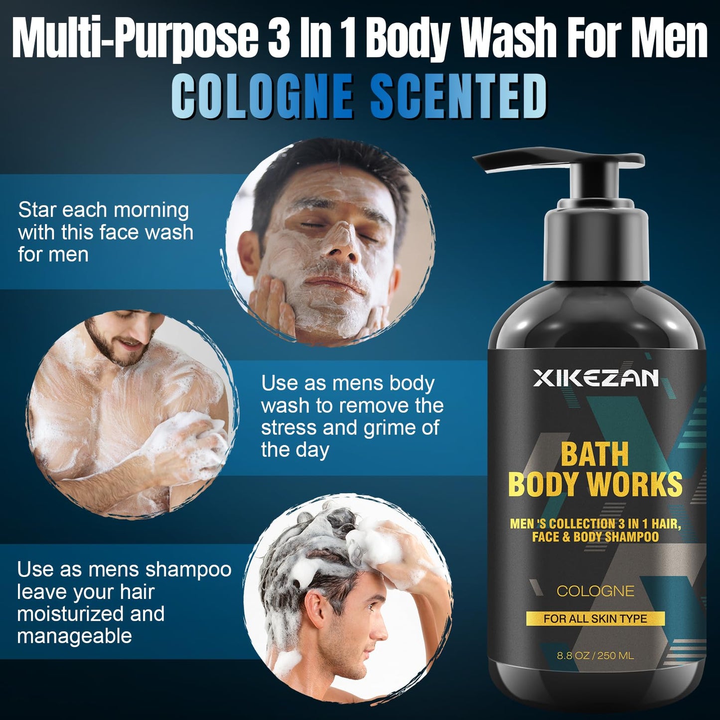 Mens Gifts for Men,Mens Skin Care Kit,Nourishe & Hydrate Skin w/Face Wash,Scrub,Lotion,Cream,Deodorant,Stocking Stuffers for Him Unique Christmas Gifts for Men Him Dad Husband Boyfriend Teen Boy