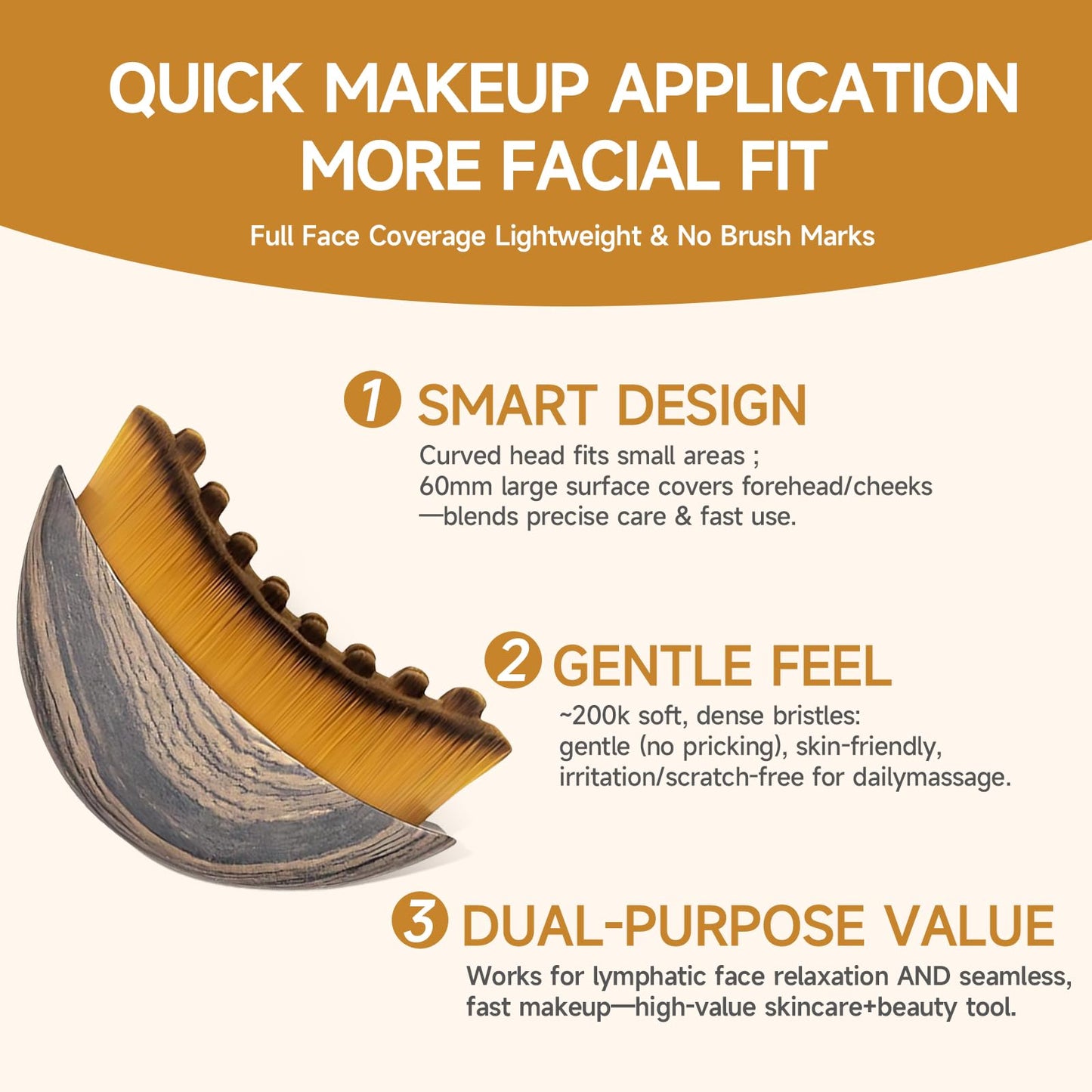 Lymphatic Contour Face Brush 2 Pack, for Lymphatic Drainage & Face Sculpting – Dry Brush for Facial Massage, Anti-Puffiness, Detox & Glow, Ergonomic Design with Soft Bristles