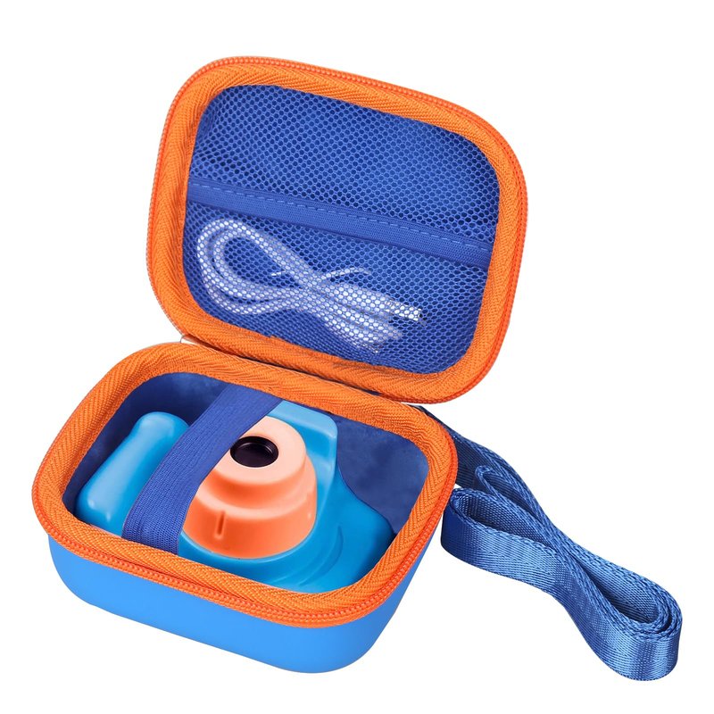 Camera Case for Seckton Upgrade Kids Selfie Camera, Case Compatible with Seckton/KOKODI/Dylanto/Goopow/Desuccus/DITUPAN/GKTZ/masterbee Digital Video Camera Toys Camcorder Storage Holder-Deep Blue