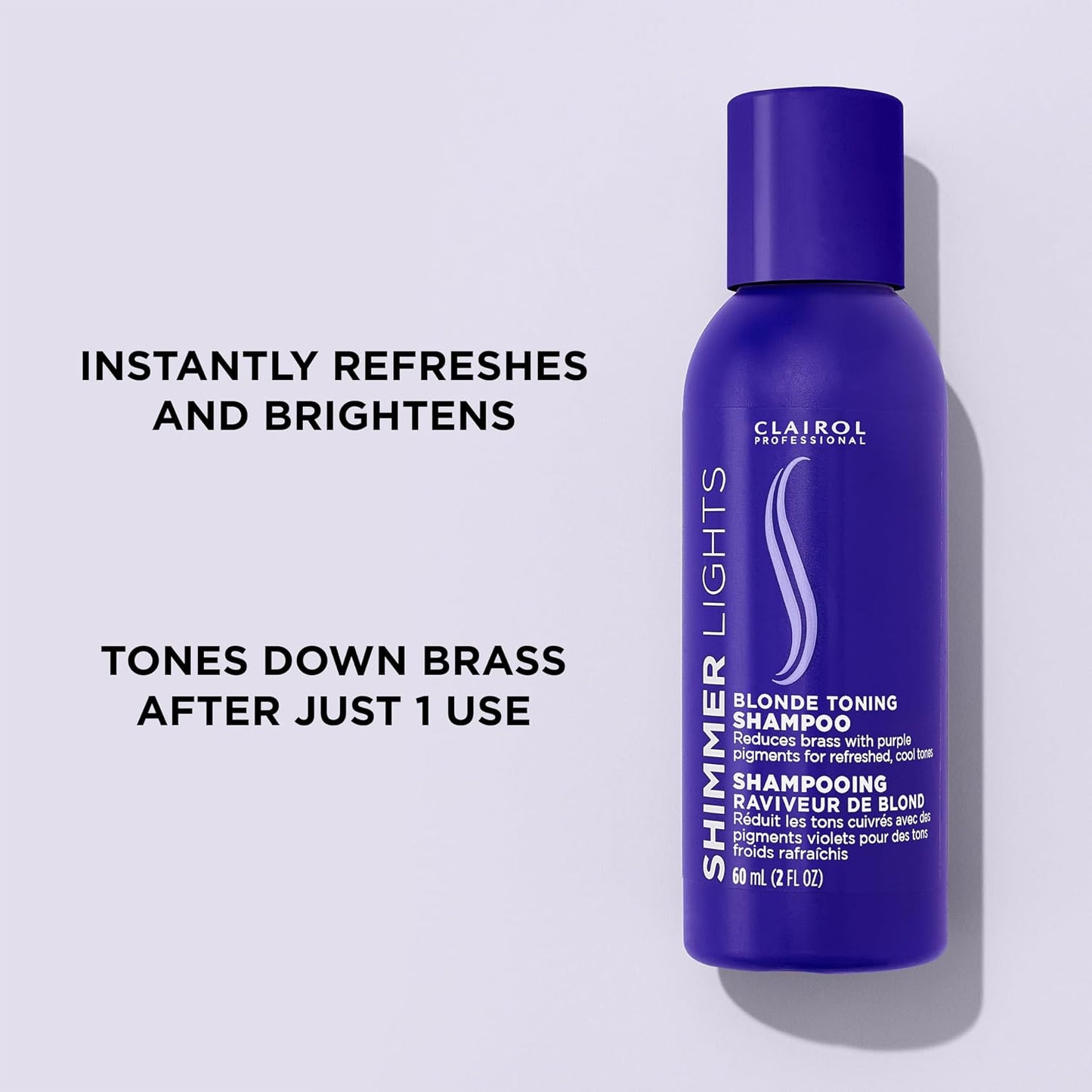 Clairol Professional Shimmer Lights Purple Shampoo - Neutralizes Brass & Yellow Tones | For Blonde, Silver & Gray Hair