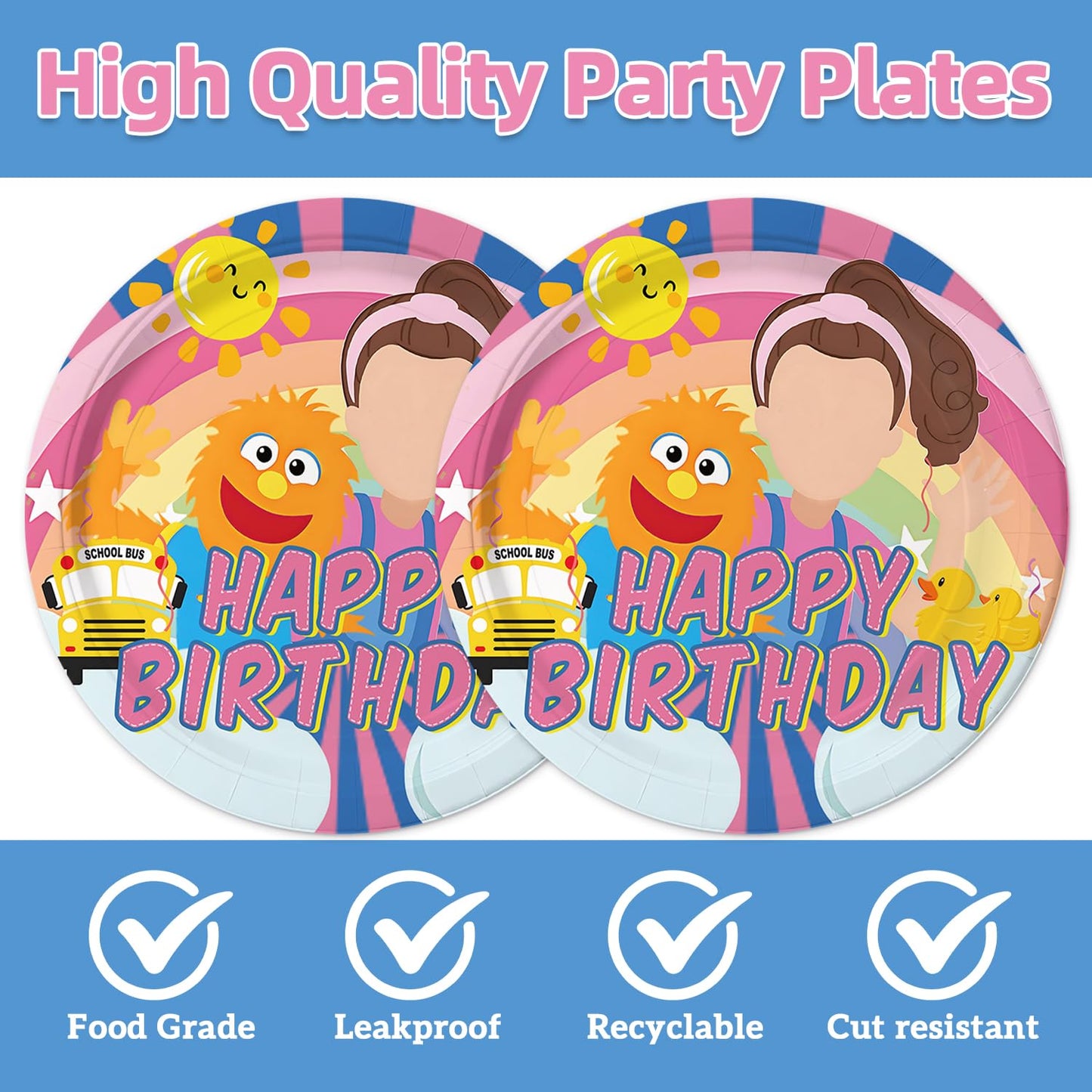 40Pcs Rachell Party Supplies 20 plates, 20 napkins for the Rachell Birthday party Decoration
