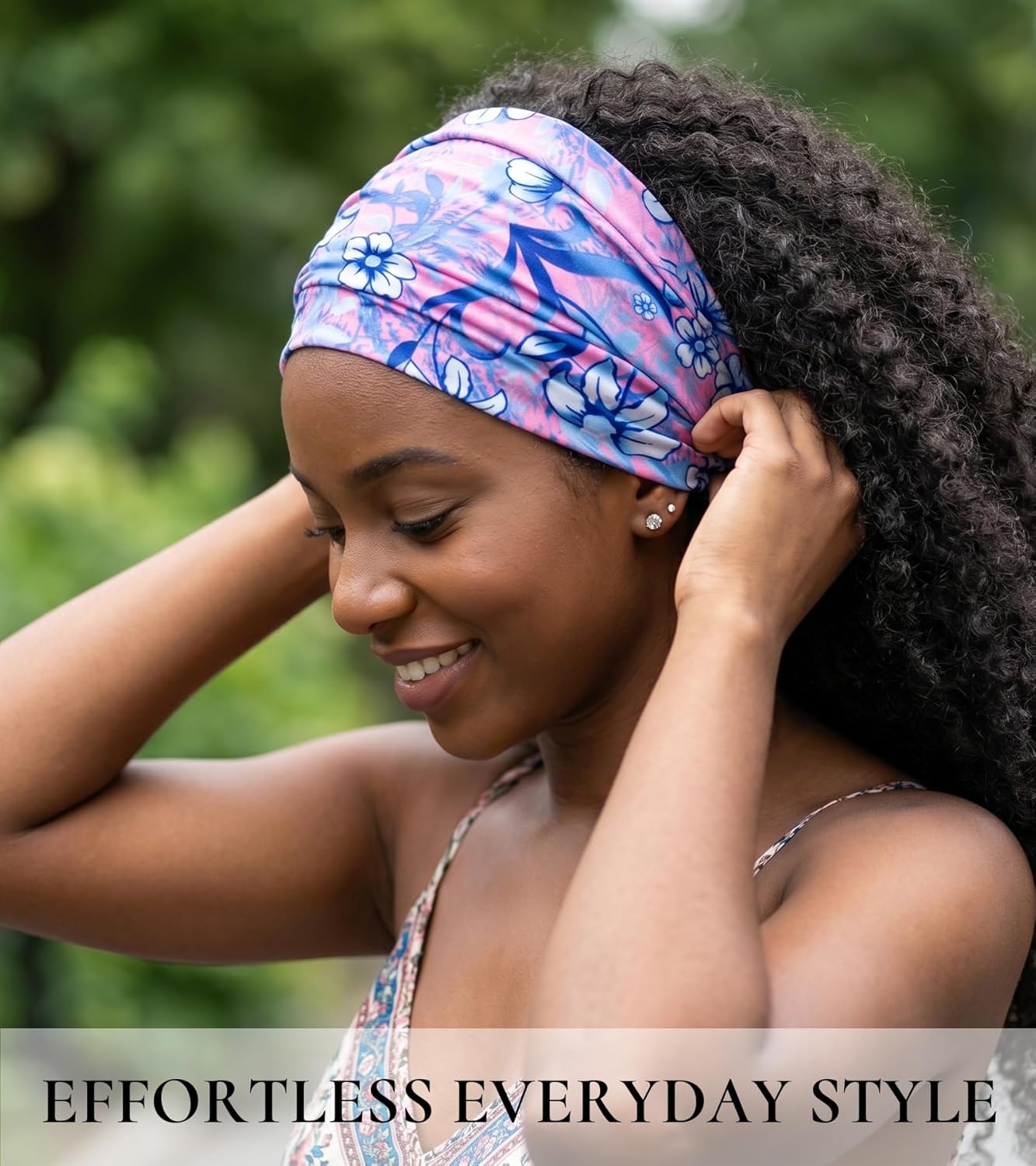 Stretchy Headbands for Women - Soft Breathable Hair Wraps for Sleeping | 6 Pack for Curly & Coily Hair